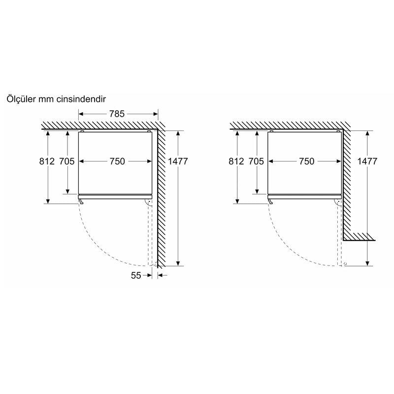 Bosch KGP76AIC0N Kombi No Frost Inox Buzdolabı