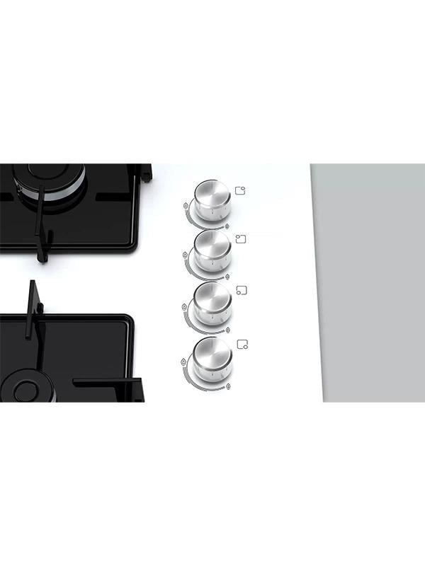 Bosch POP7C2O12O 67 cm Cam Ankastre Gazlı Ocak Beyaz