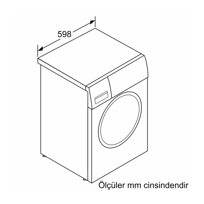 Bosch WGK252Z0TR 10 Kg 1200 Devir Beyaz Çamaşır Makinesi