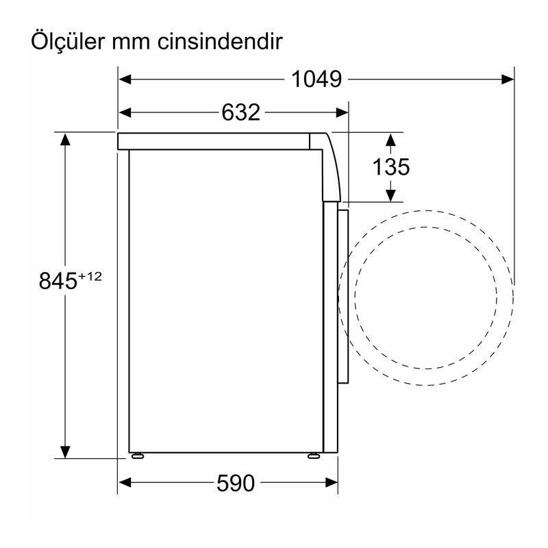 Bosch WGK252Z1TR 10 Kg 1200 Devir Beyaz Çamaşır Makinesi