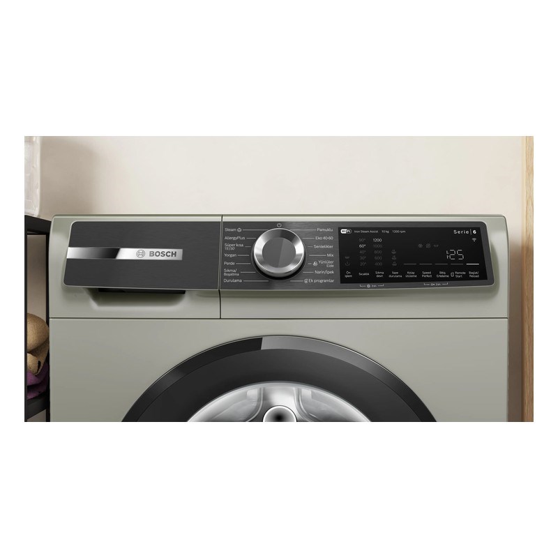 Bosch WGK252ZSTR 10 Kg 1200 Devir Gümüş Çamaşır Makinesi