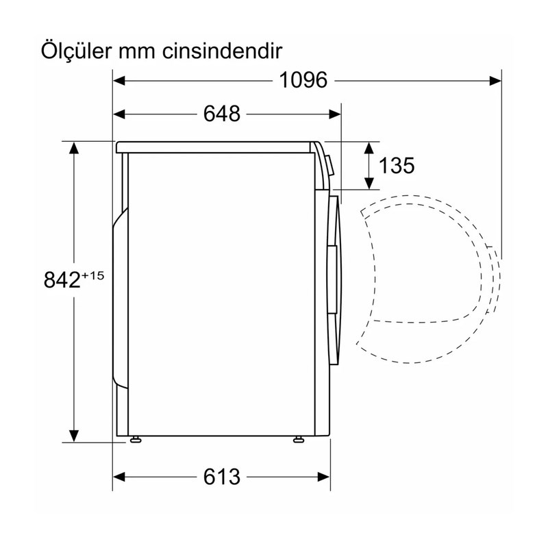 Bosch WQG25201TR 10 Kg Beyaz Çamaşır Kurutma Makinesi