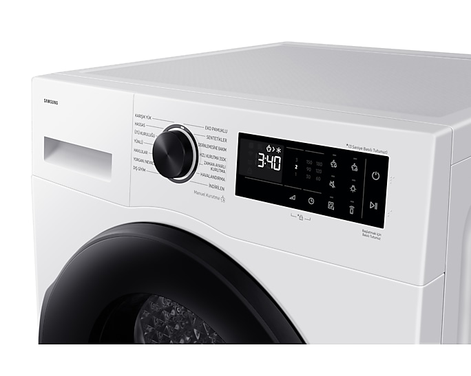 Samsung DV90DG52A0AEAH 9 Kg A+++ Beyaz Çamaşır Kurutma Makinesi