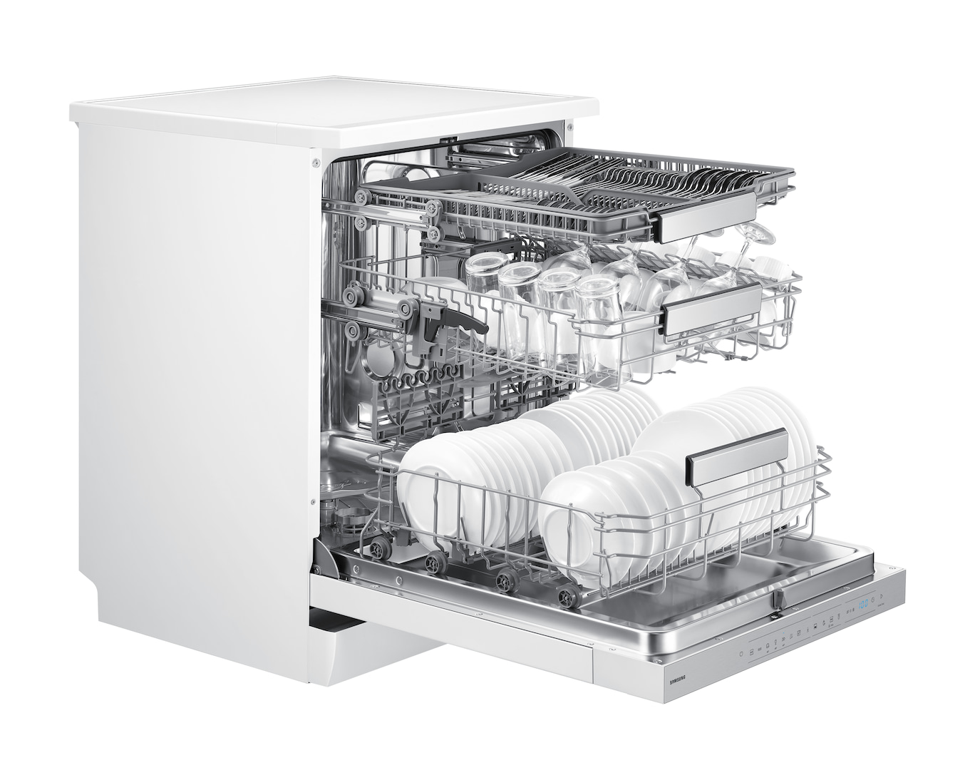Samsung DW70H73YCFVTR 7+3 Programlı 14 Kişilik Beyaz Bulaşık Makinesi