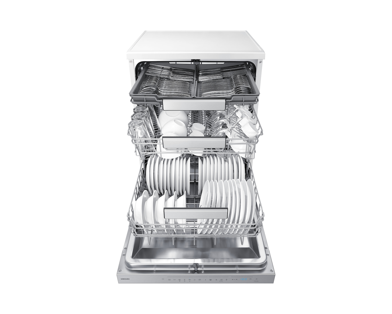 Samsung DW70H73YCFVTR 7+3 Programlı 14 Kişilik Beyaz Bulaşık Makinesi