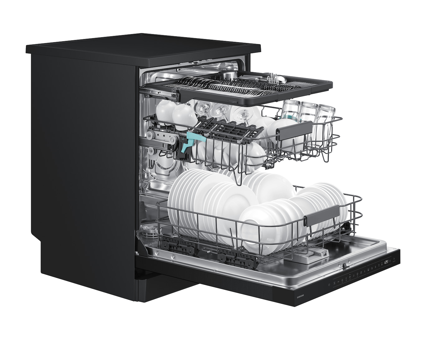 Samsung DW80H73YBFFTR 8+4 Programlı 14 Kişilik Siyah Bulaşık Makinesi