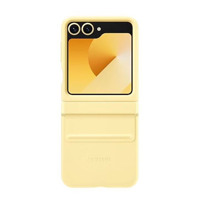 Samsung Galaxy EF-VF741PYEGWW Z Flip6 Vegan Deri Sarı Kılıf