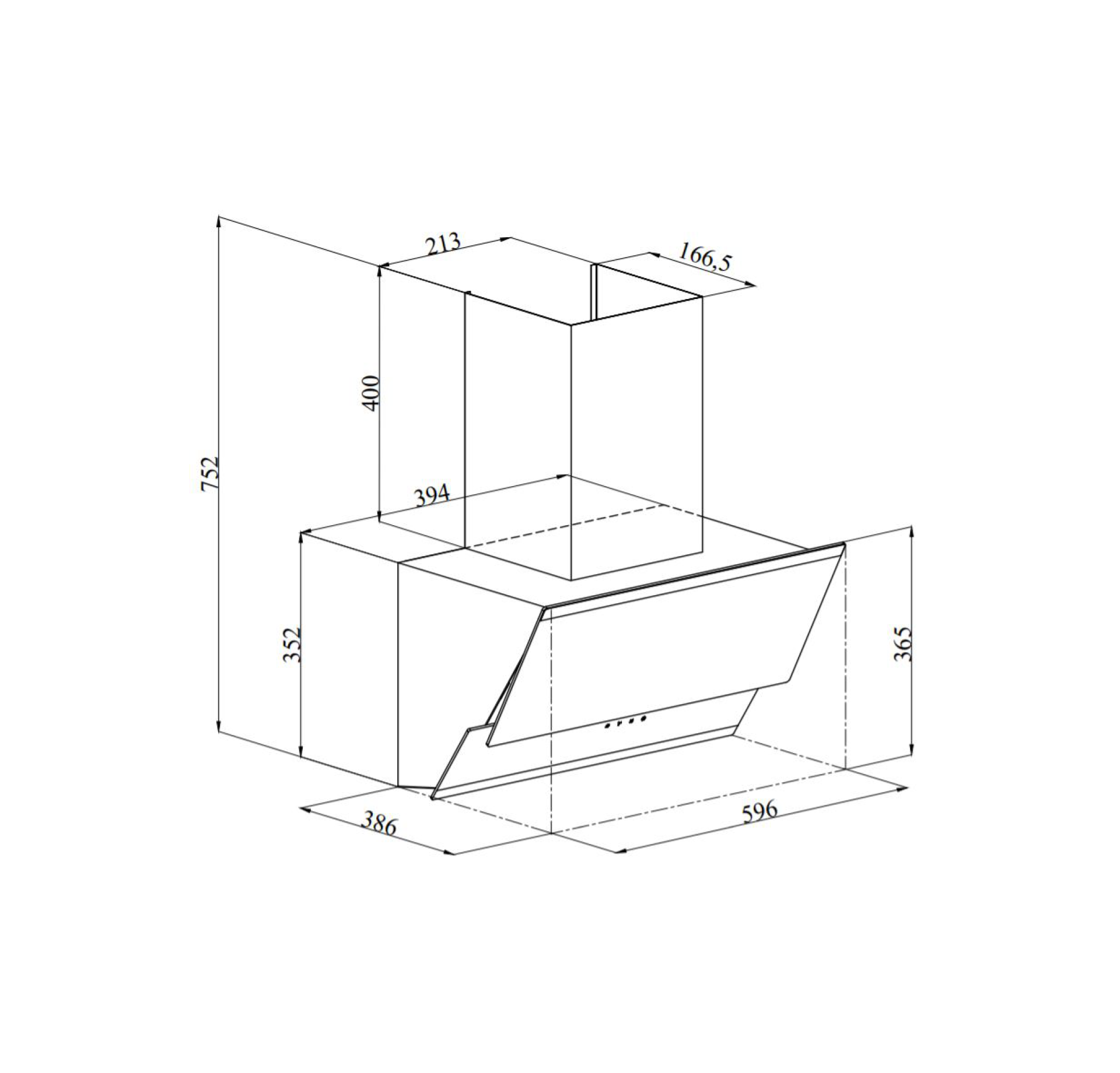 Silverline 3490 Oslo Siyah Cam Duvar Tipi Davlumbaz 60 Cm