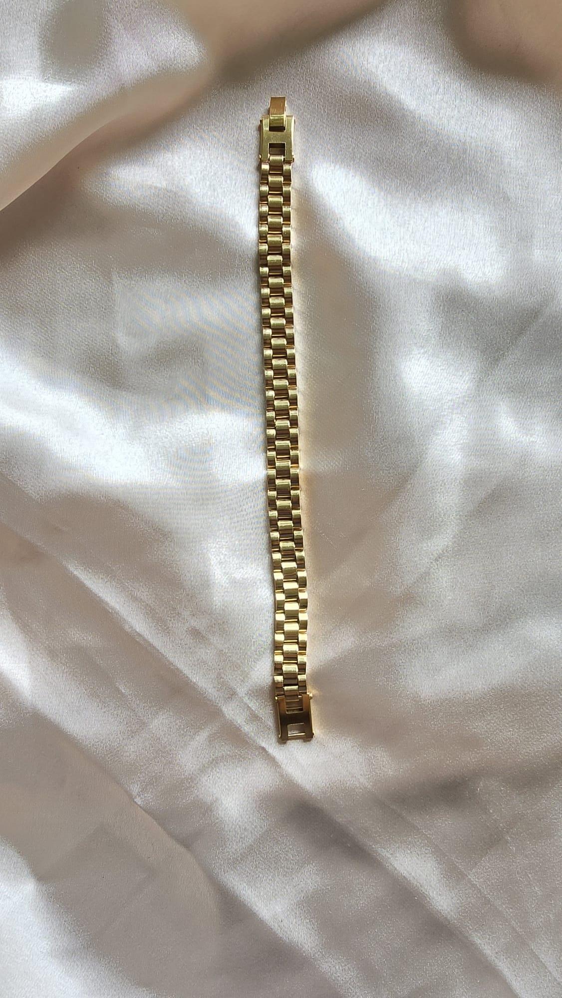 Gold renk çelik erkek bileklik