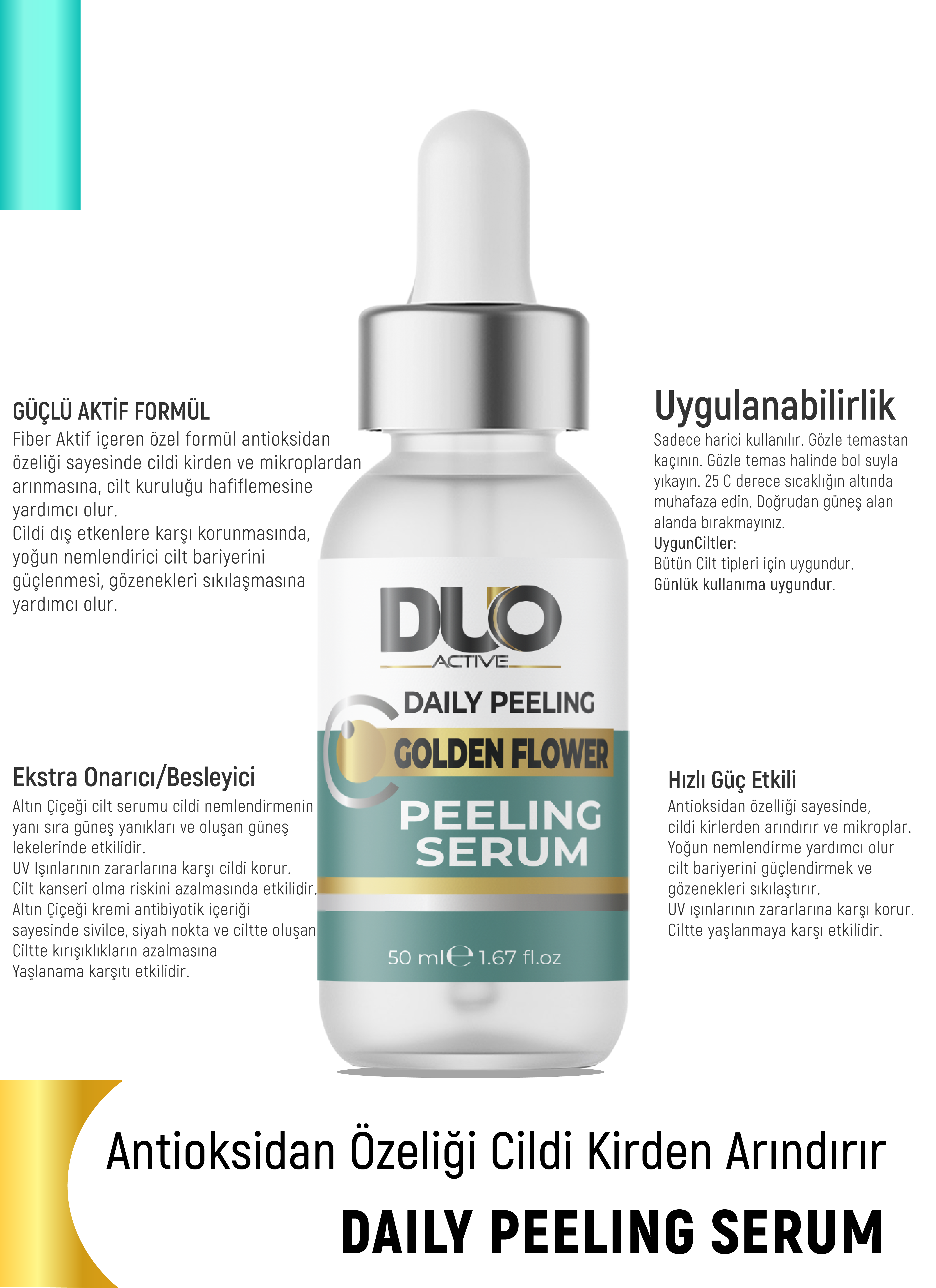 Gold Flower Daily Cilt Peeling Serum