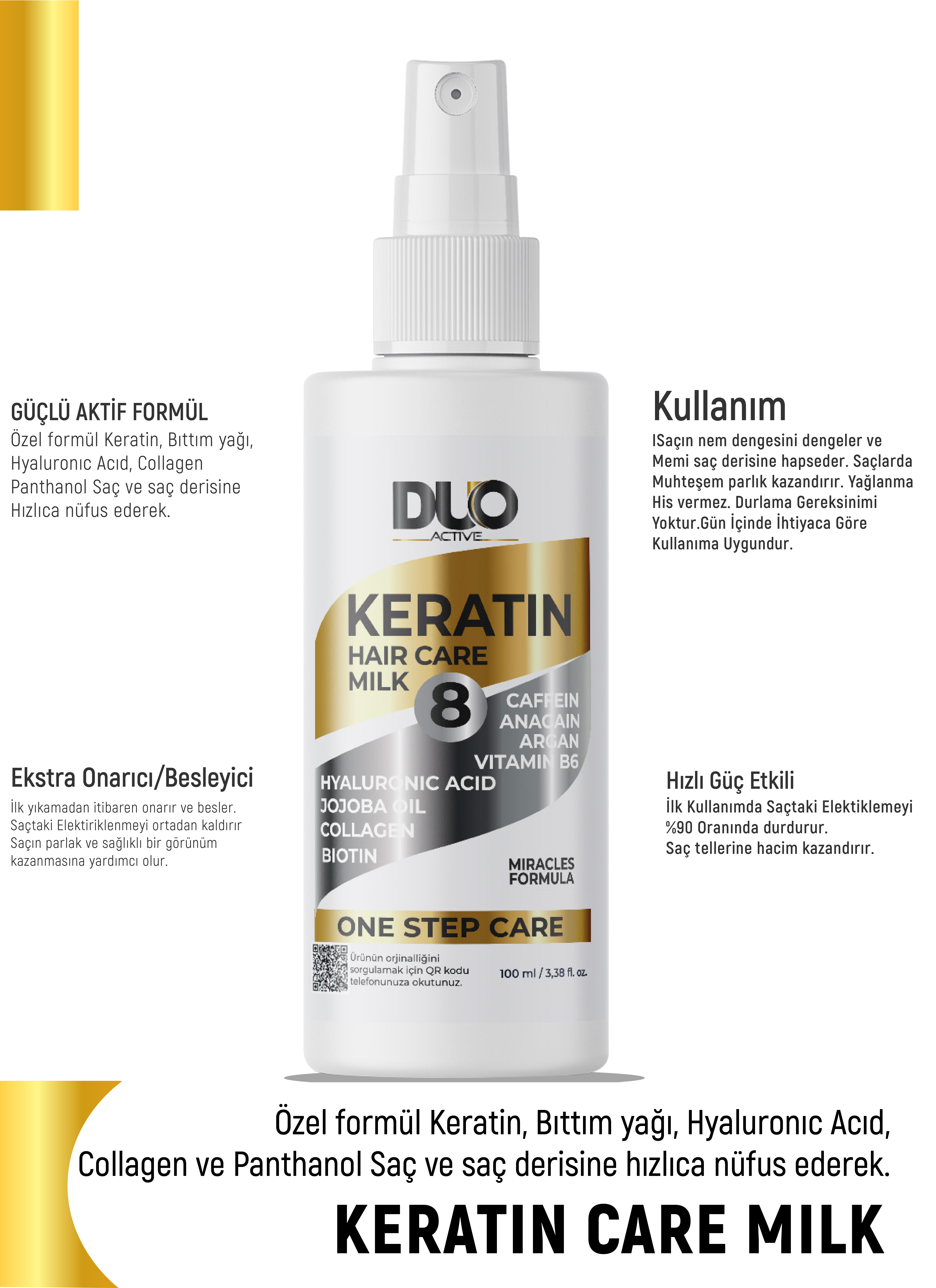 Keratin Hair Care Milk Saç Bakım Sütü