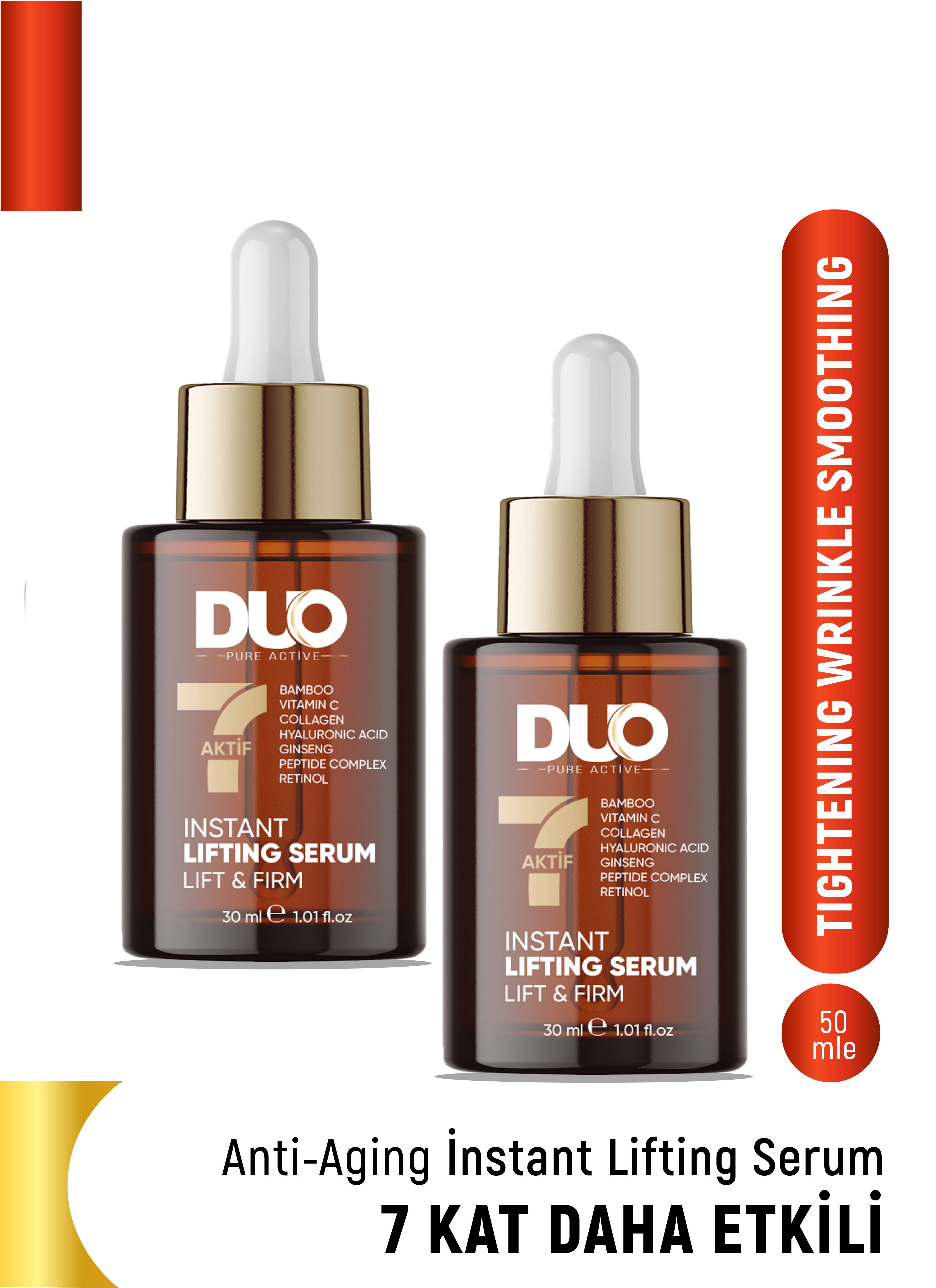 Yaşlanma İnce Çizgi Karşıtı 7 Kat Güçlü İnstant Lifting Serum