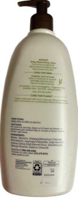 AVEENO DAİLY MOISTURİZİNG BODY LOTION Aveeno Günlük Nemlendirici Losyon 709 ML (TEKLİ)