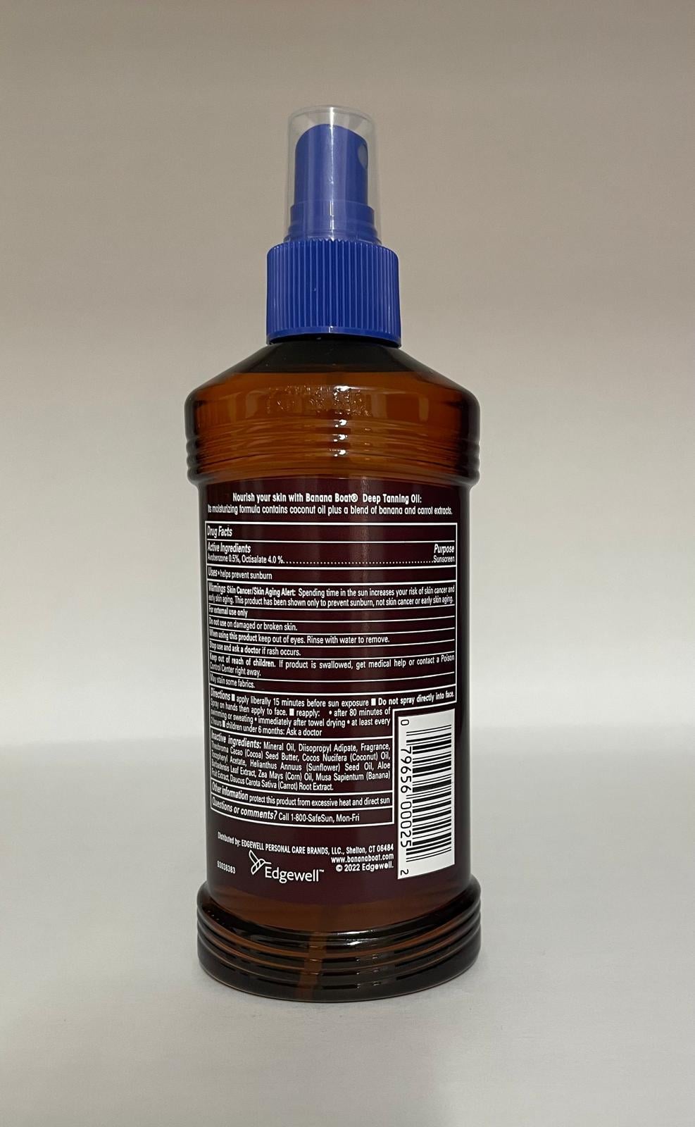 Banana Boat Deep Tanning With Coconut Oil Spray Hindistan Cevizi Yağı Spf 4 8 oz