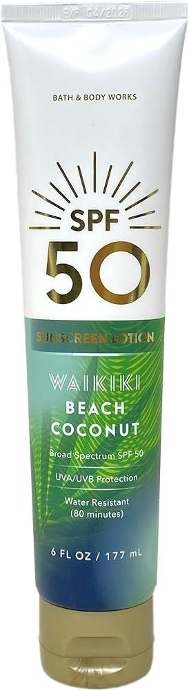 Bath & Body Works Waikiki Beach Coconut SPF 50 Güneş Losyonu 177 ML