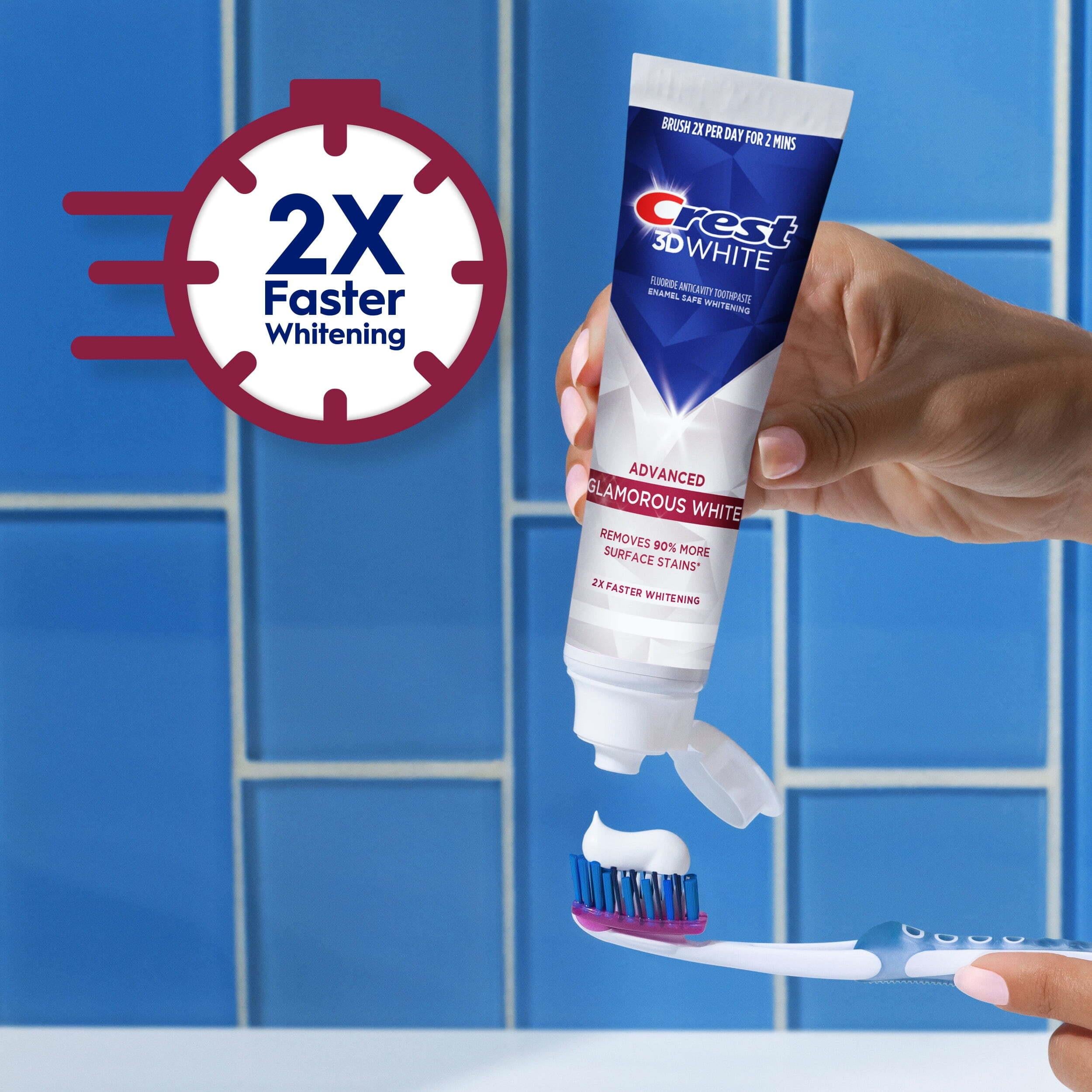 Crest 3D White Advanced Glamorous whıte  Göz Alıcı Beyaz Beyazlatıcı Diş Macunu, 93gr