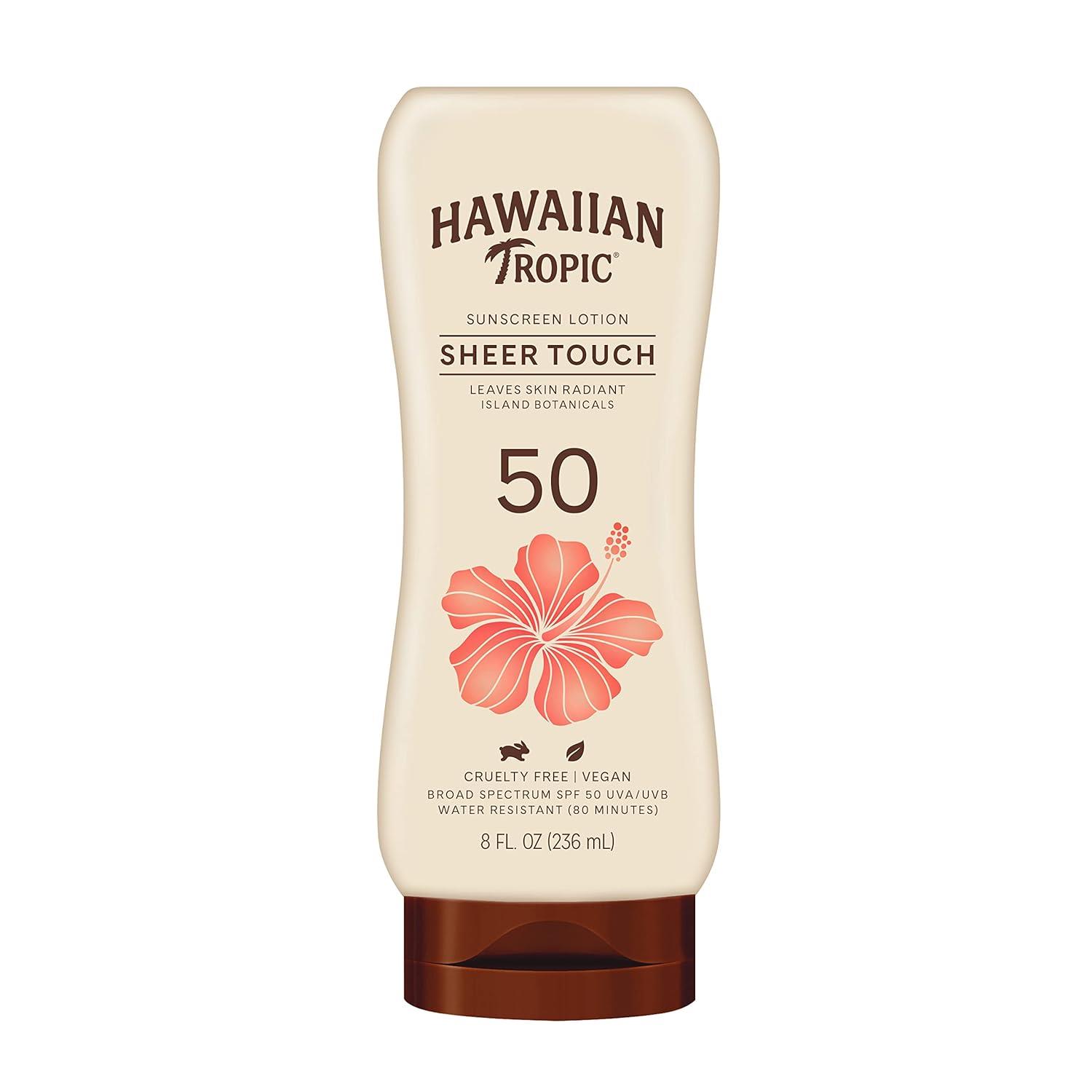 Hawaiian Tropic Sheer Touch Lotion SPF 50Sunscreen Güneş Kremi 8 oz