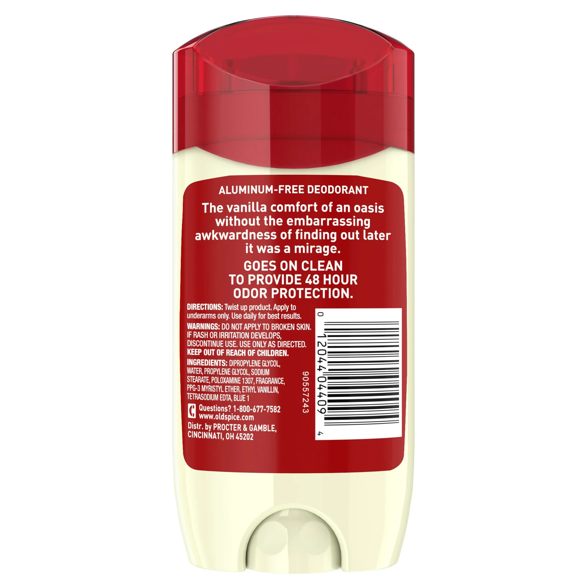 Old Spice Oasis Men's Deodorant, Aluminum-Free, with Vanilla Note 85g