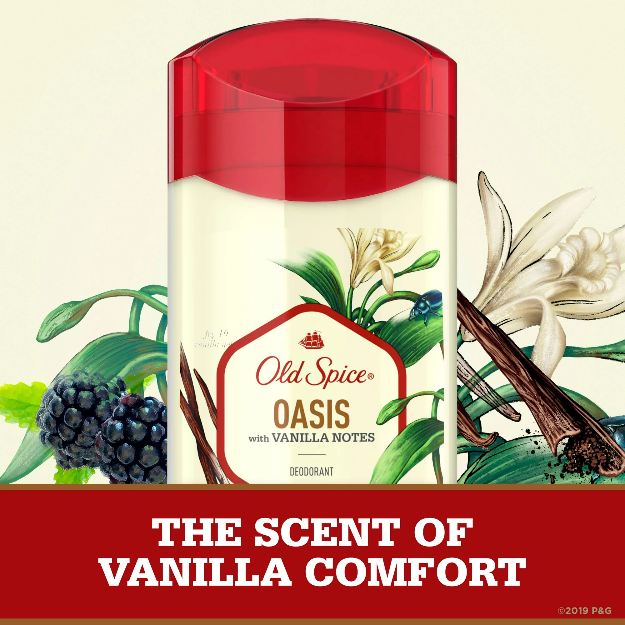 Old Spice Oasis Men's Deodorant, Aluminum-Free, with Vanilla Note 85g