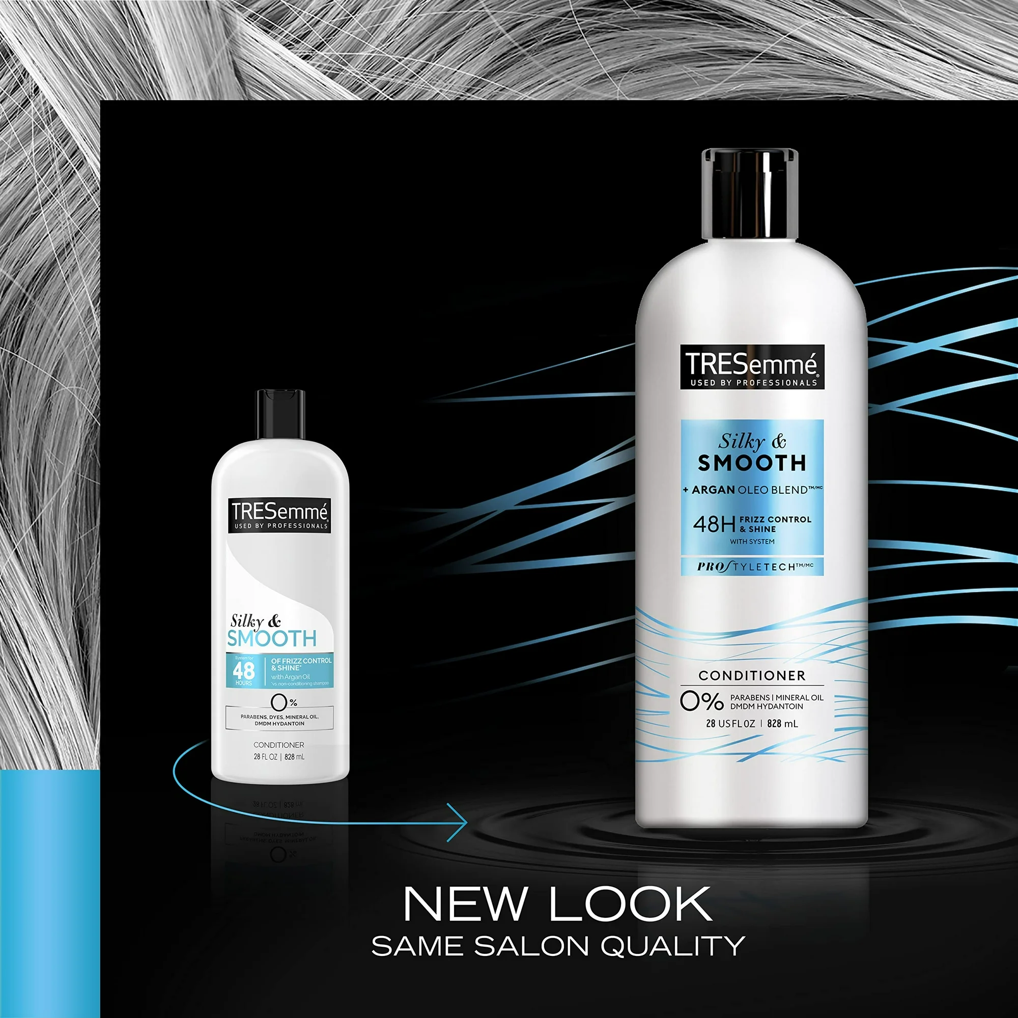 TRESemmé Silky & Smooth Anti-Frizz Conditioner for Frizzy Hair Formulated With Pro Style Technology,828ml