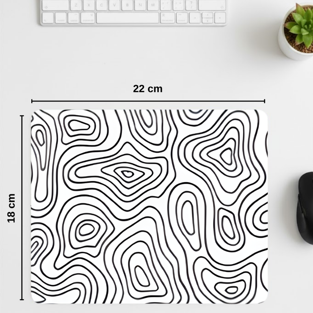 18x22 Cm Desenli Mouse Pad Baskılı Tasarımlı Mouse Pad,Ofis Aksesuarları Beyaz Typography