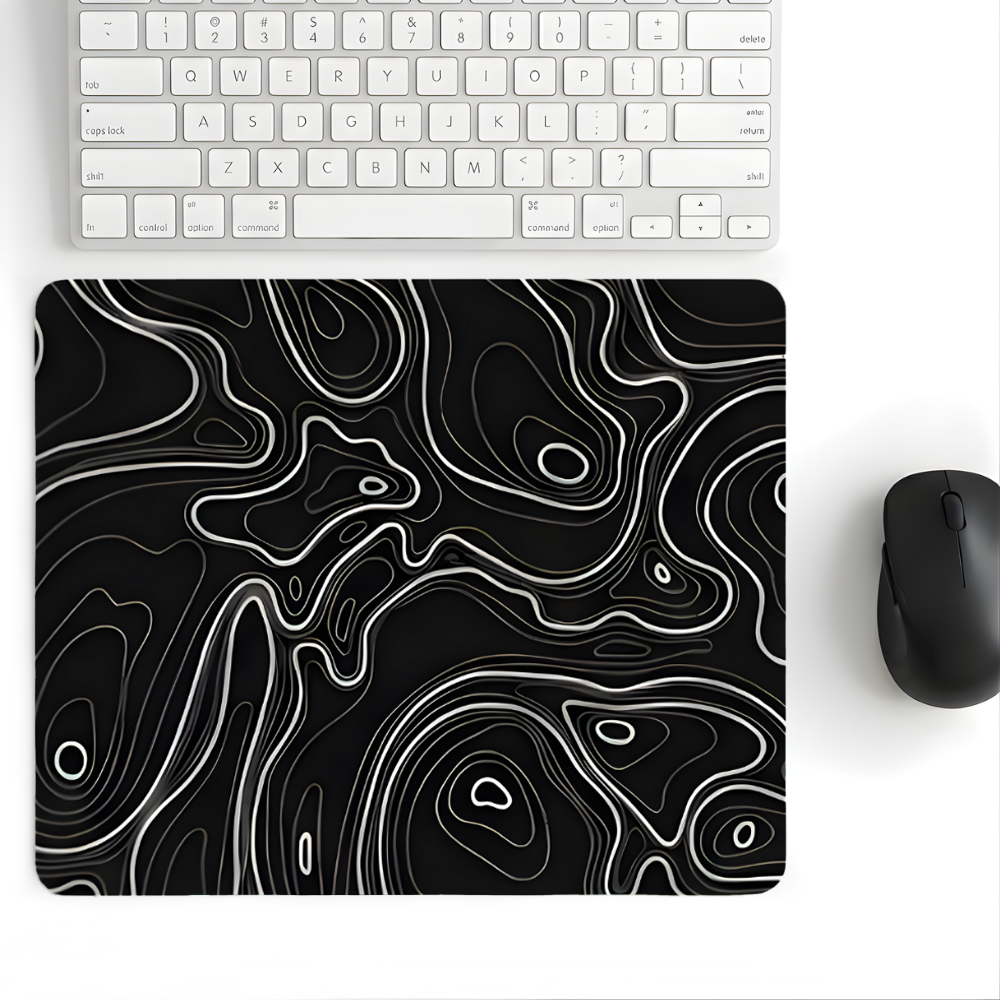 18x22 Cm Desenli Mouse Pad Baskılı Tasarımlı Mouse Pad,Ofis Aksesuarları, Siyah Typography