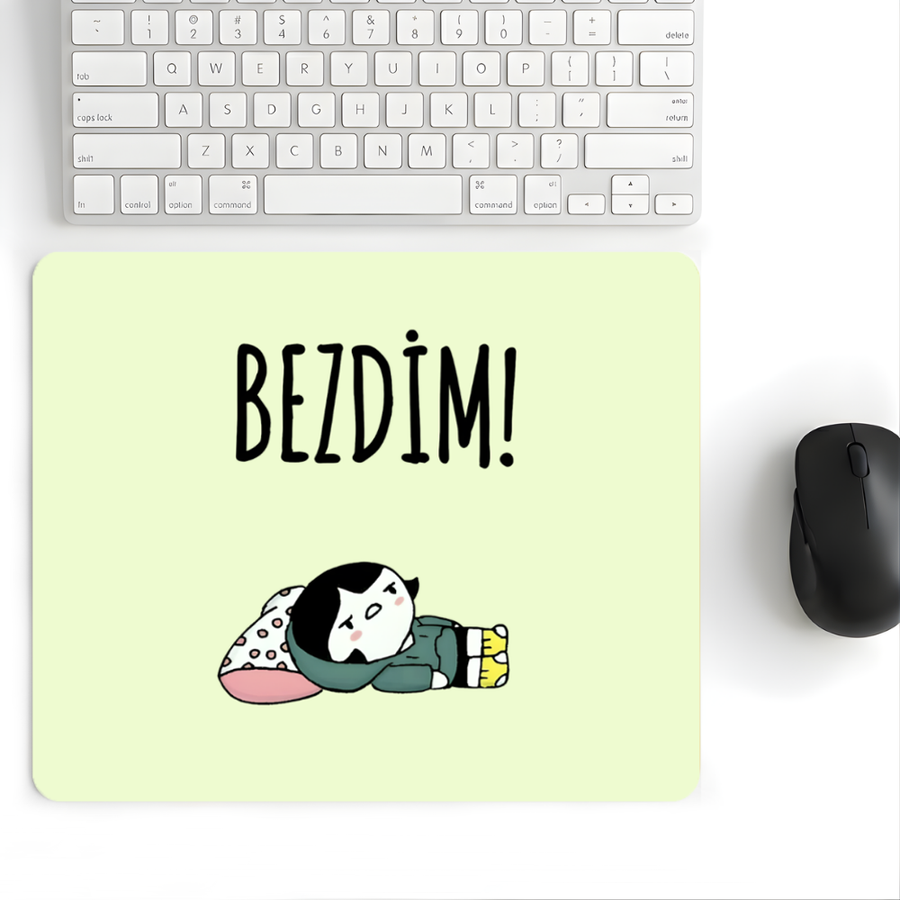 18x22 Cm Desenli Mouse Pad Bezdim Temalı Baskılı Tasarımlı Mouse Pad,Ofis Aksesuarları Tired Mood