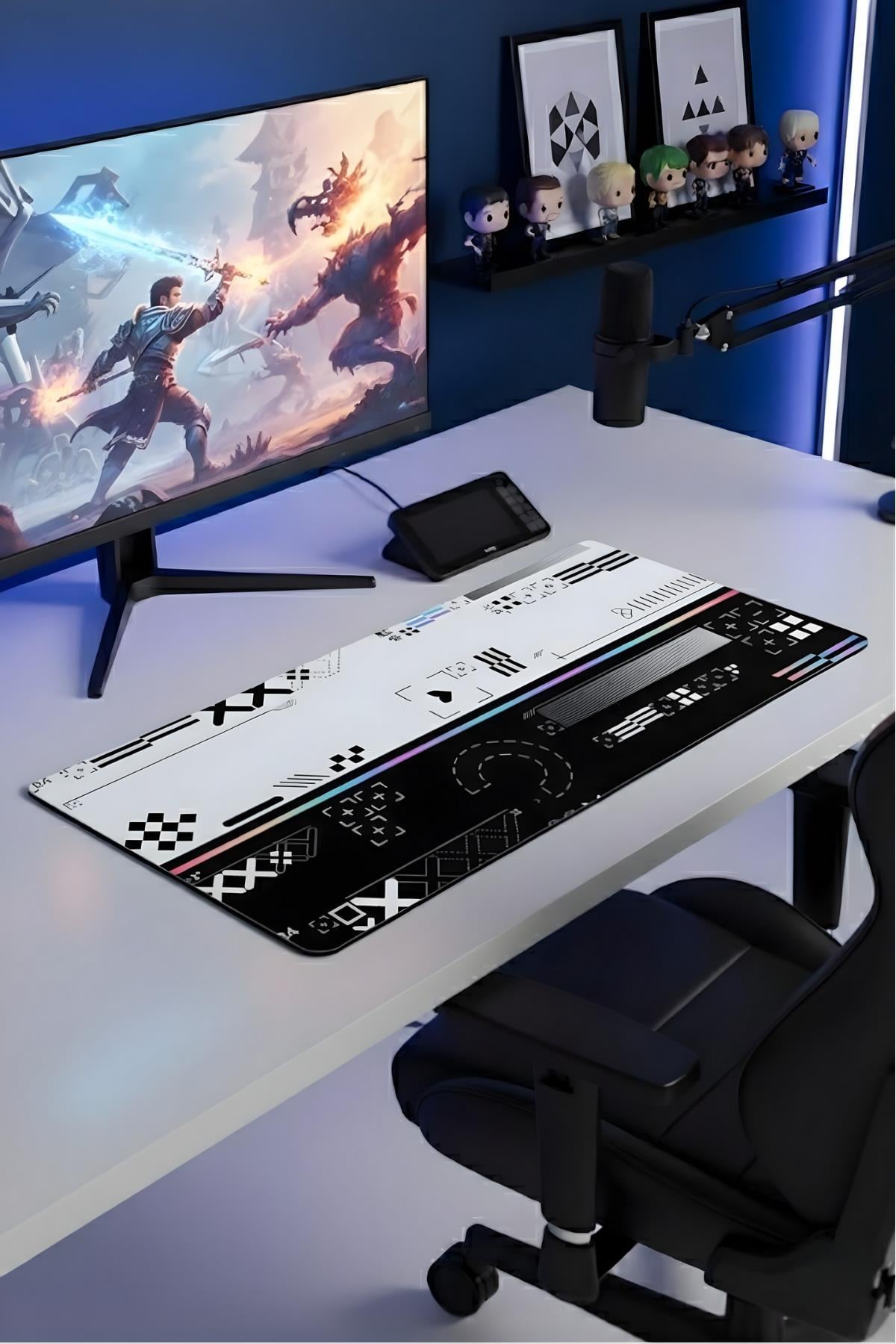 8 Farklı Model Dikişli Kenar 70x30 cm Dijital Oyuncu Gaming Mouse Pad