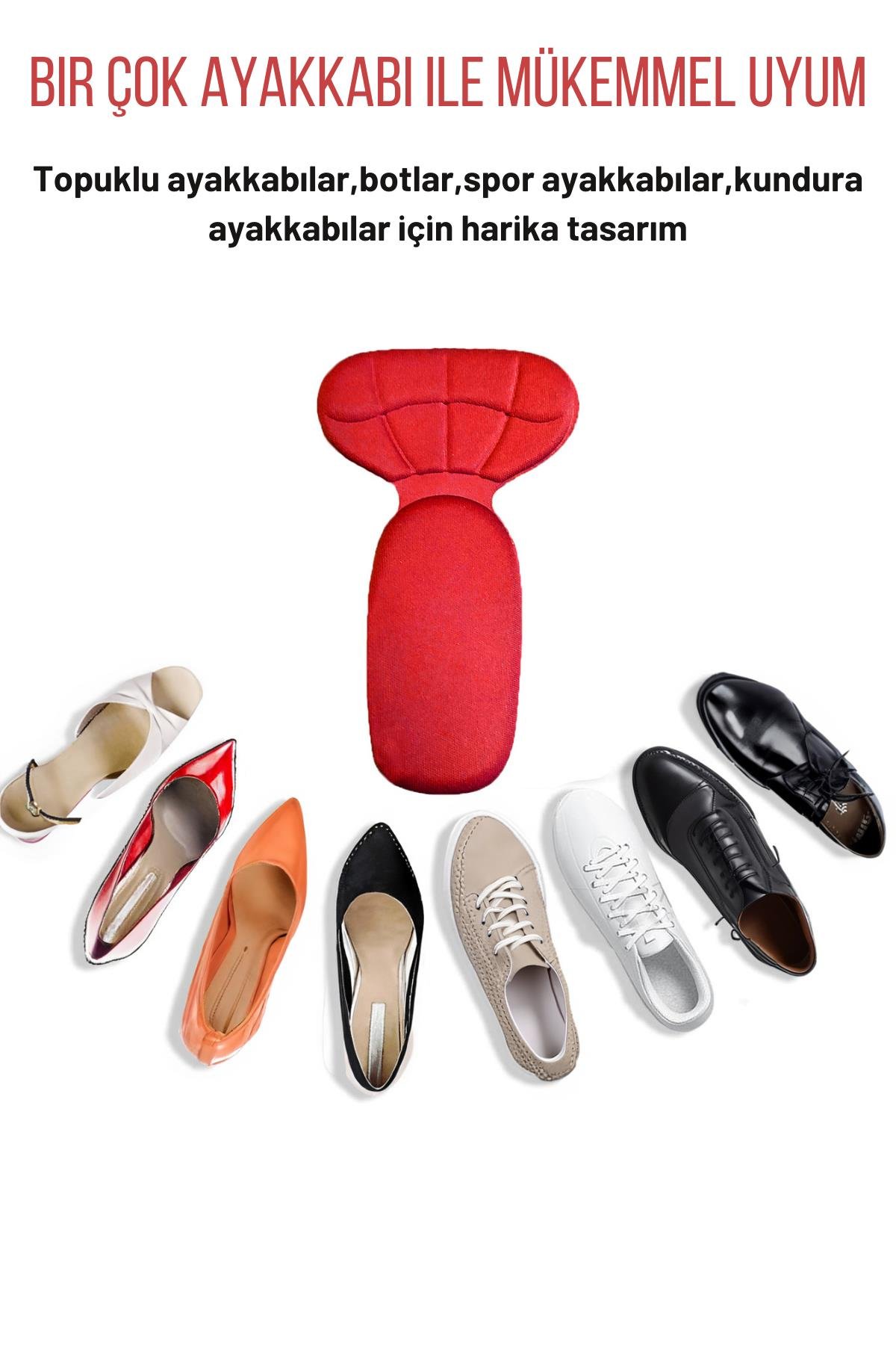 Ayakkabı Topuk Vurma Önleyici Ve Daraltma Pedi Ayak Koruyucu Aparat Topuk Süngeri 2 Çift