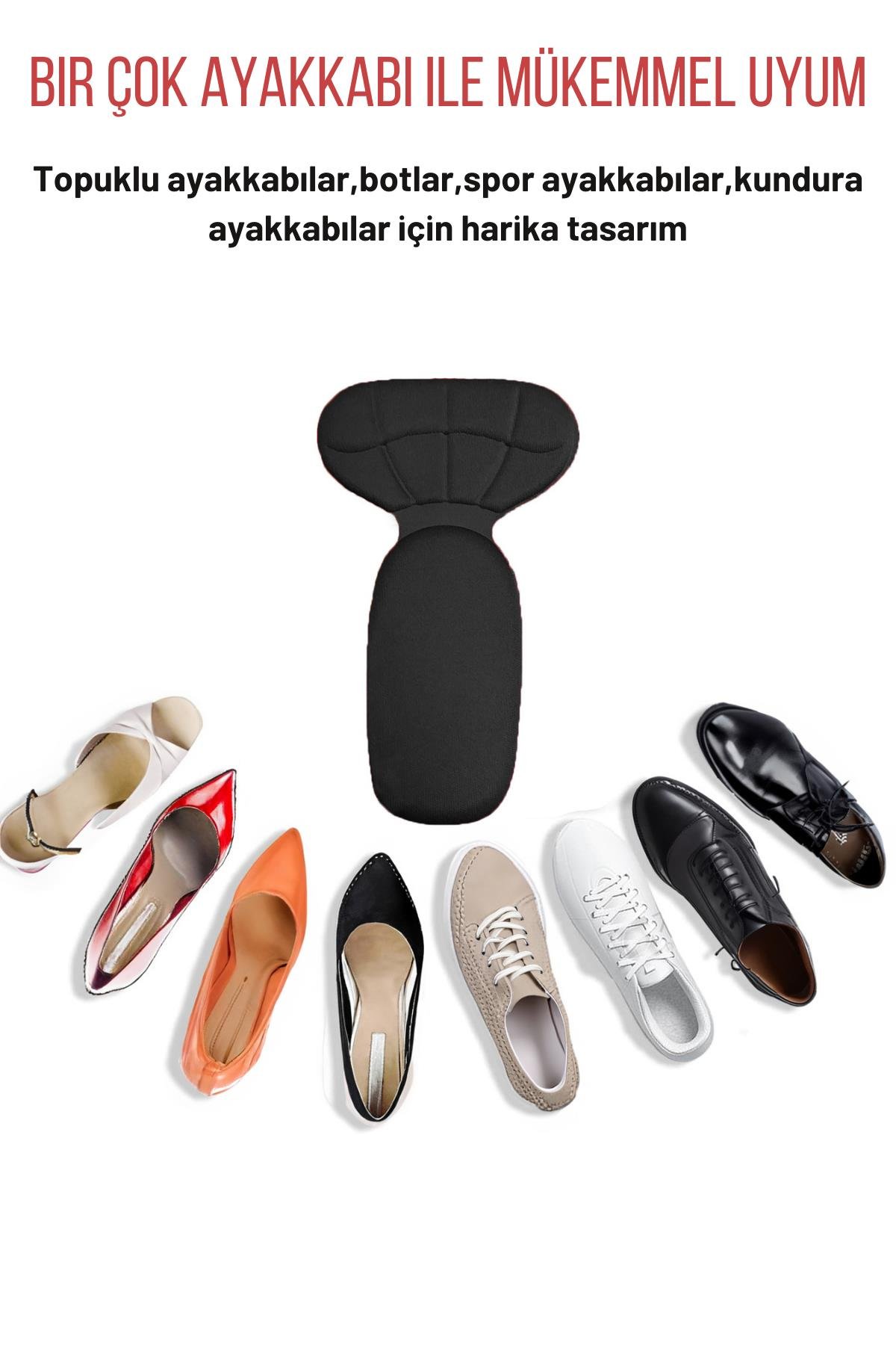 Ayakkabı Topuk Vurma Önleyici Ve Daraltma Pedi Ayak Koruyucu Aparat Topuk Süngeri 2 Çift