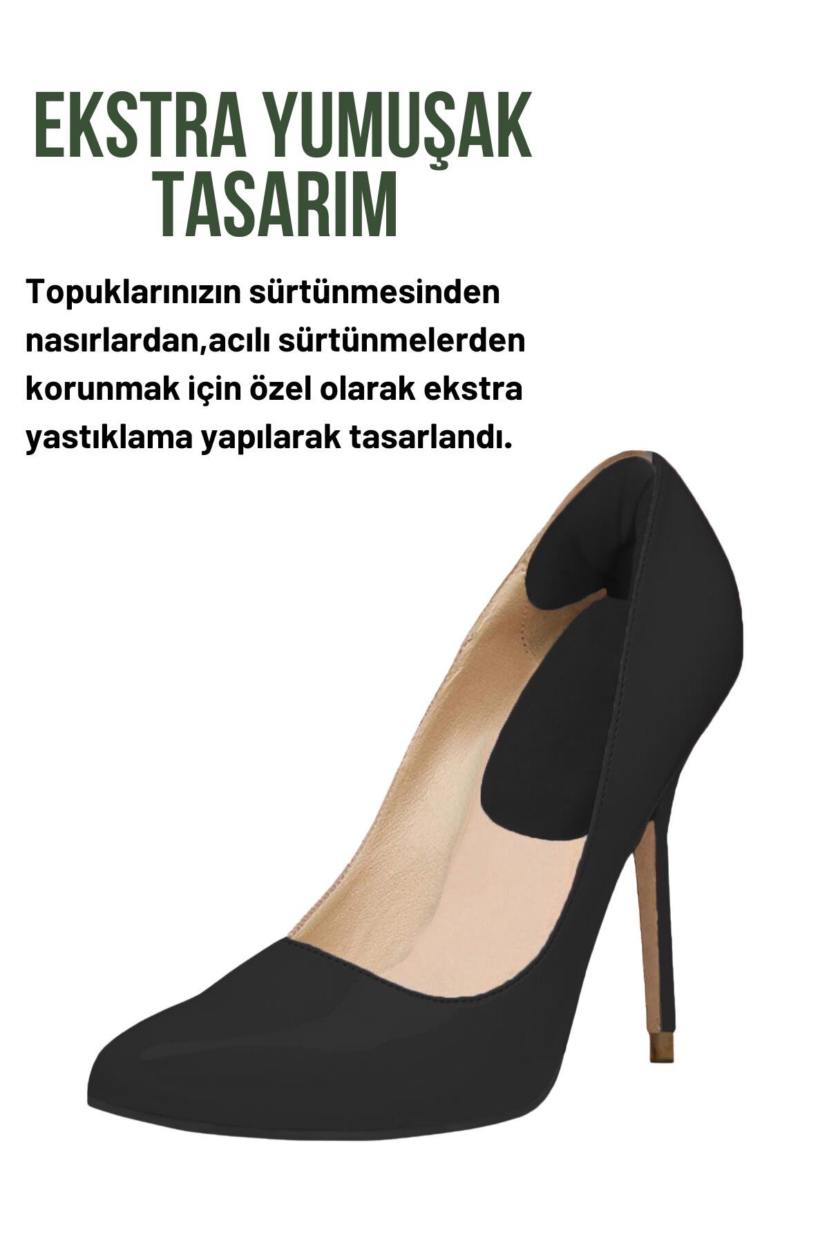 Ayakkabı Topuk Vurma Önleyici Ve Daraltma Pedi Ayak Koruyucu Aparat Topuk Süngeri 2 Çift