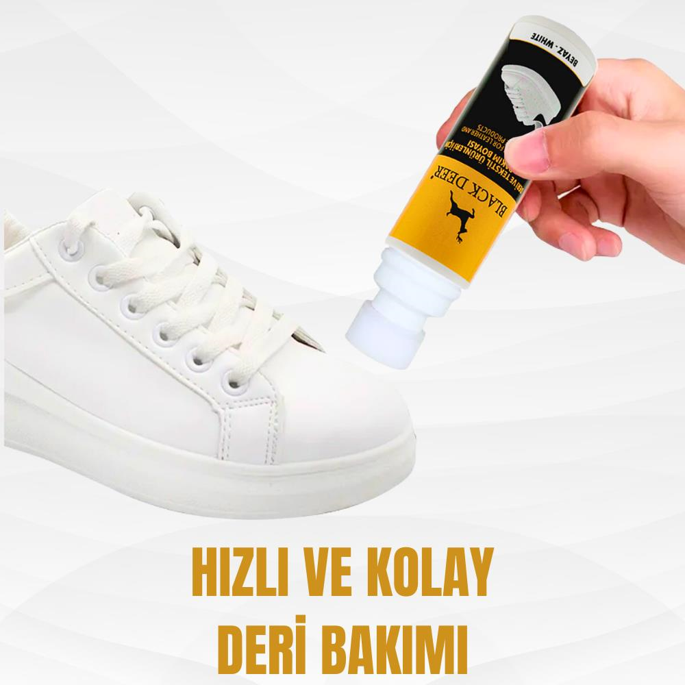 Beyaz Ayakkabı,Deri,Kumaş Boyası,Sneaker Beyaz Ayakkabı Temizleyici,Ayakkabı Çekeceği,Bağcık 75 ML