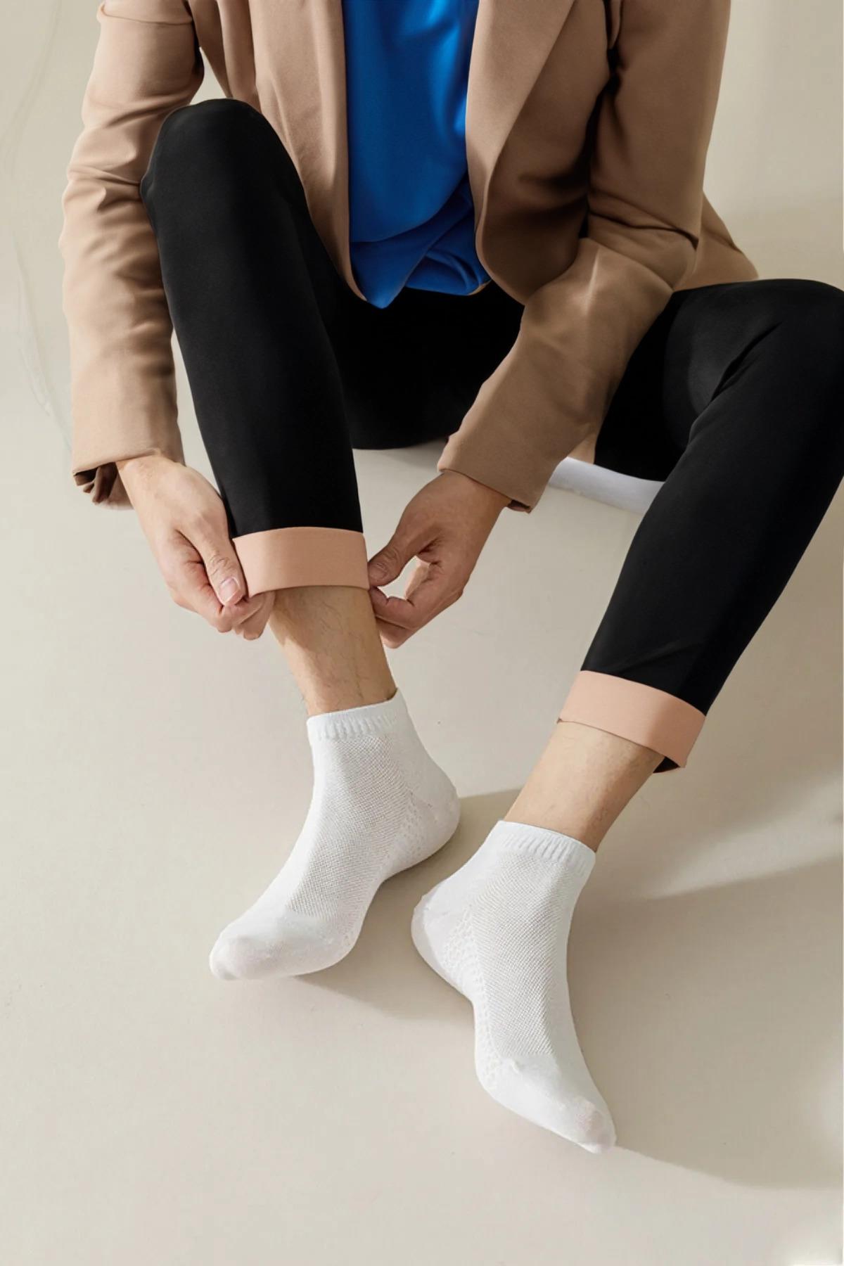 Bilek Boy Pamuklu Patik Çorap Unisex 6 Çift