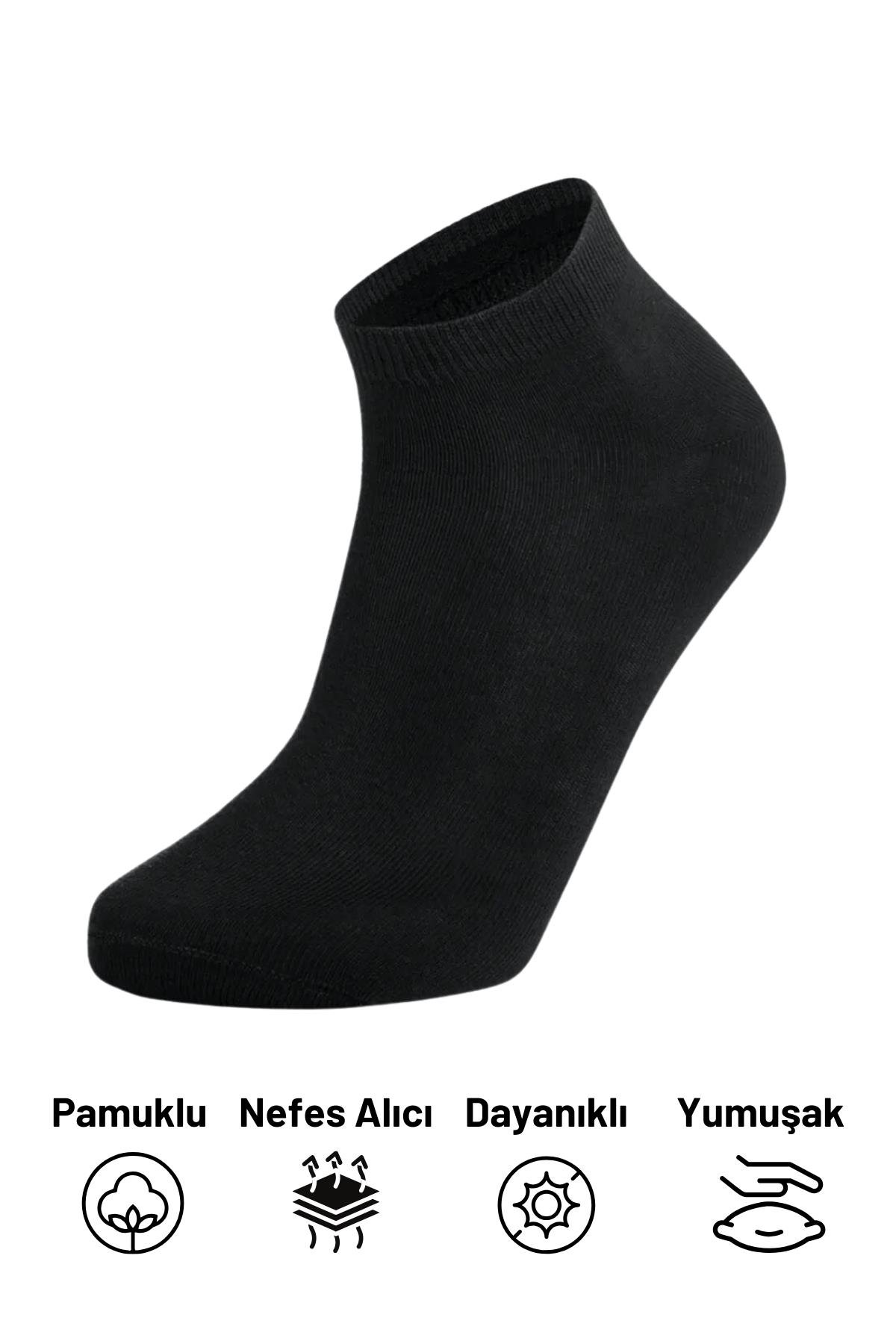 Bilek Boy Pamuklu Patik Çorap Unisex 6 Çift