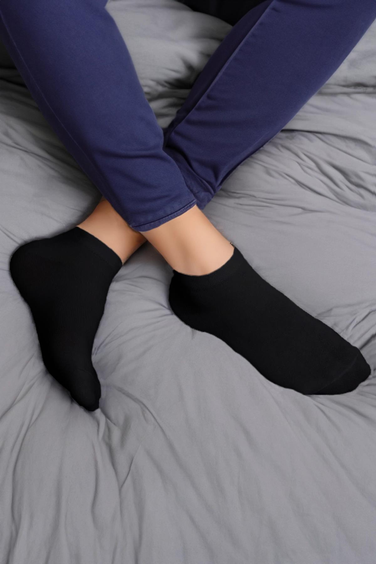 Bilek Boy Pamuklu Patik Çorap Unisex 6 Çift