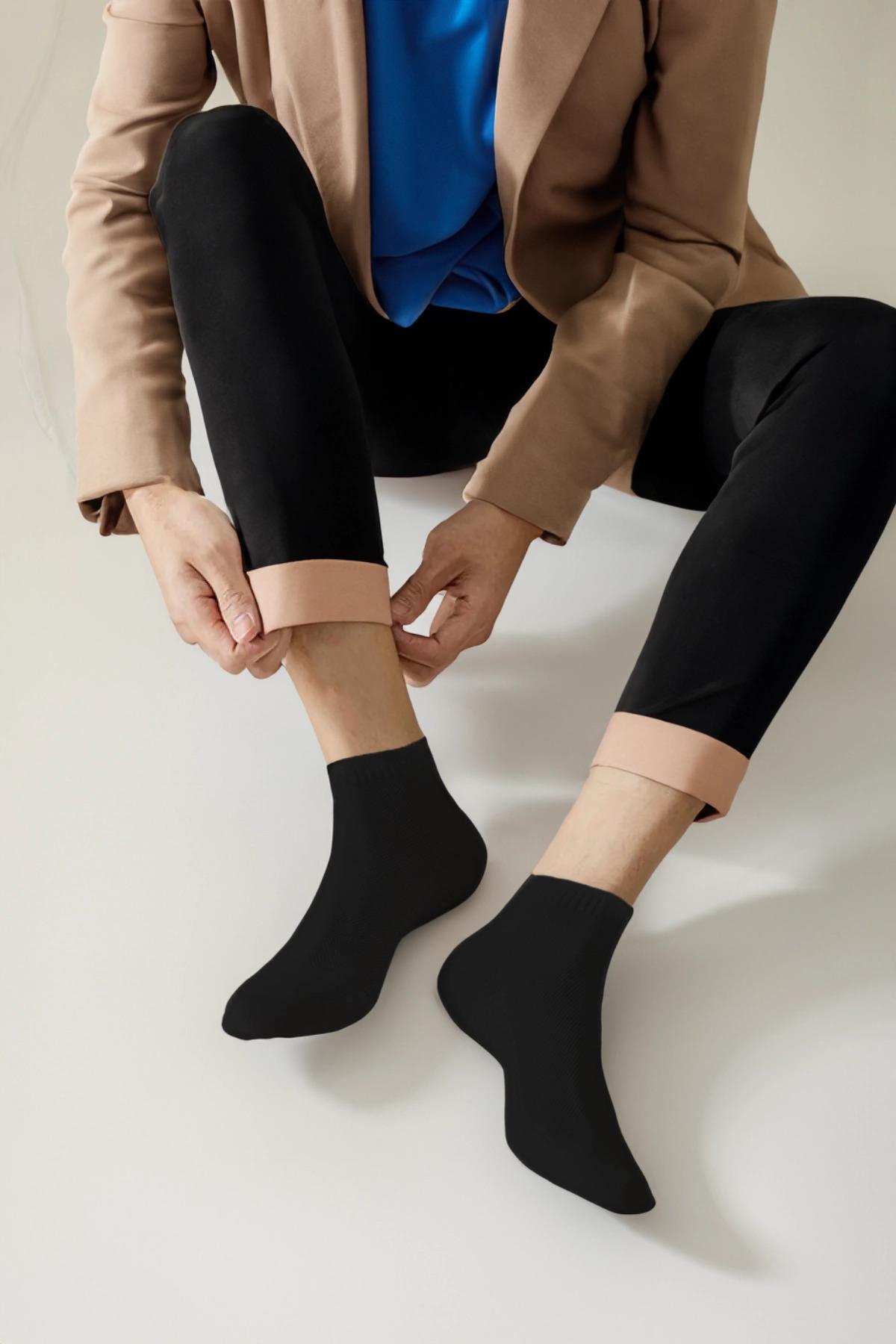 Bilek Boy Pamuklu Patik Çorap Unisex 6 Çift