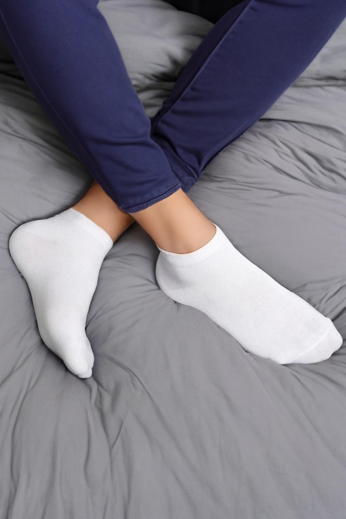 Bilek Boy Pamuklu Patik Çorap Unisex 6 Çift