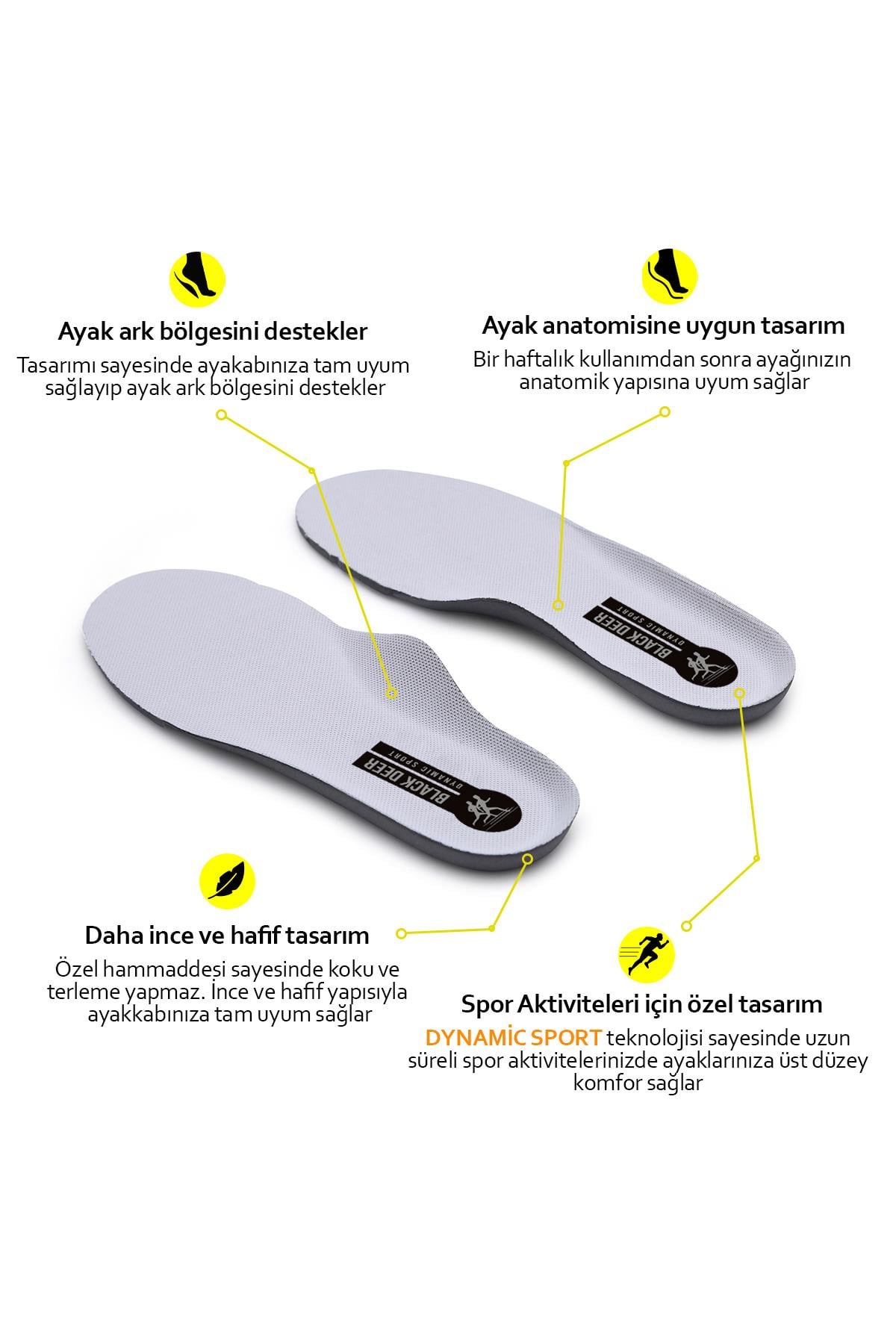 Black Deer Dynamic Sport Beyaz Ayakkabı İç Tabanlık