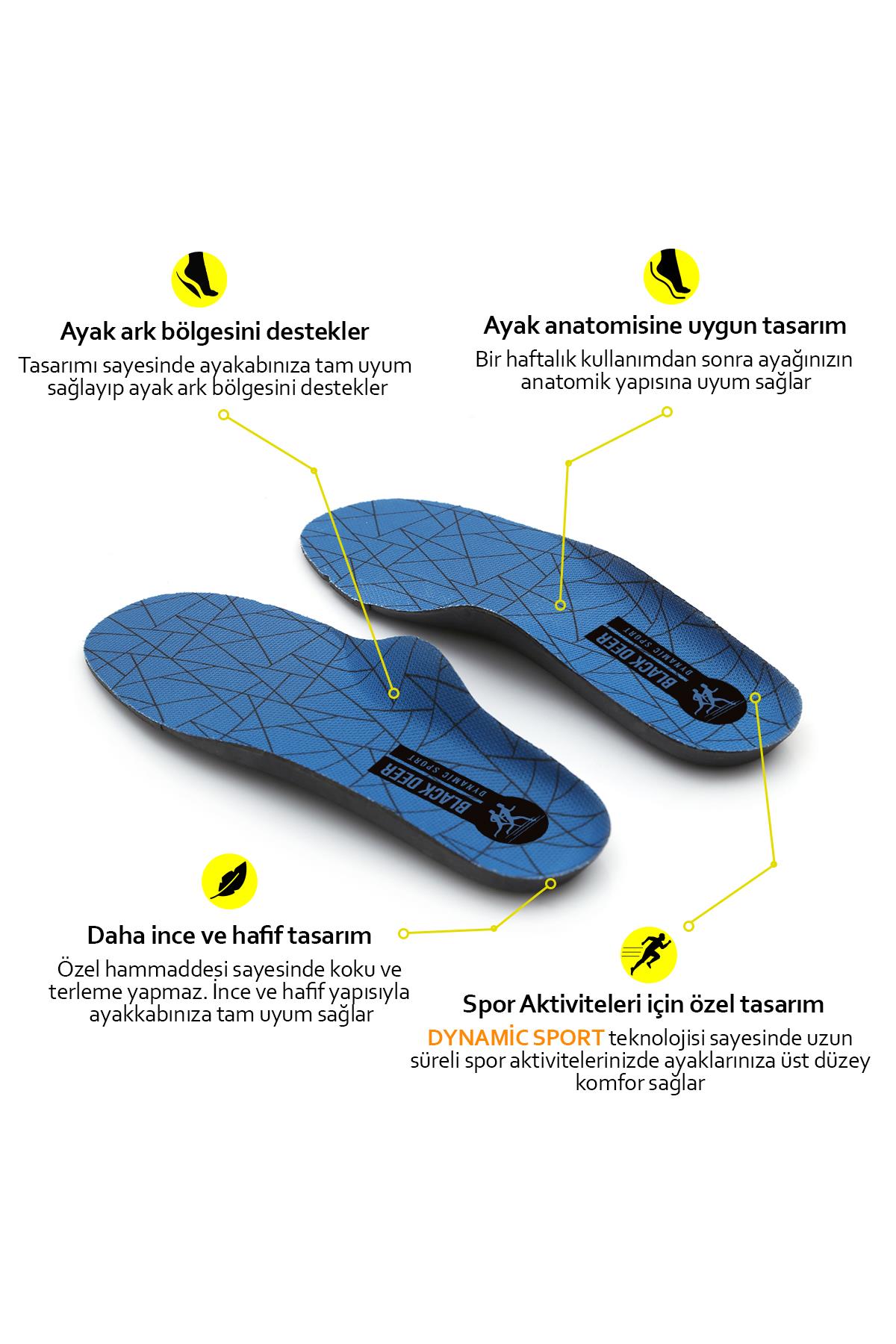 Black Deer Dynamic Sport Mavi-Triangle Ayakkabı İç Tabanlık
