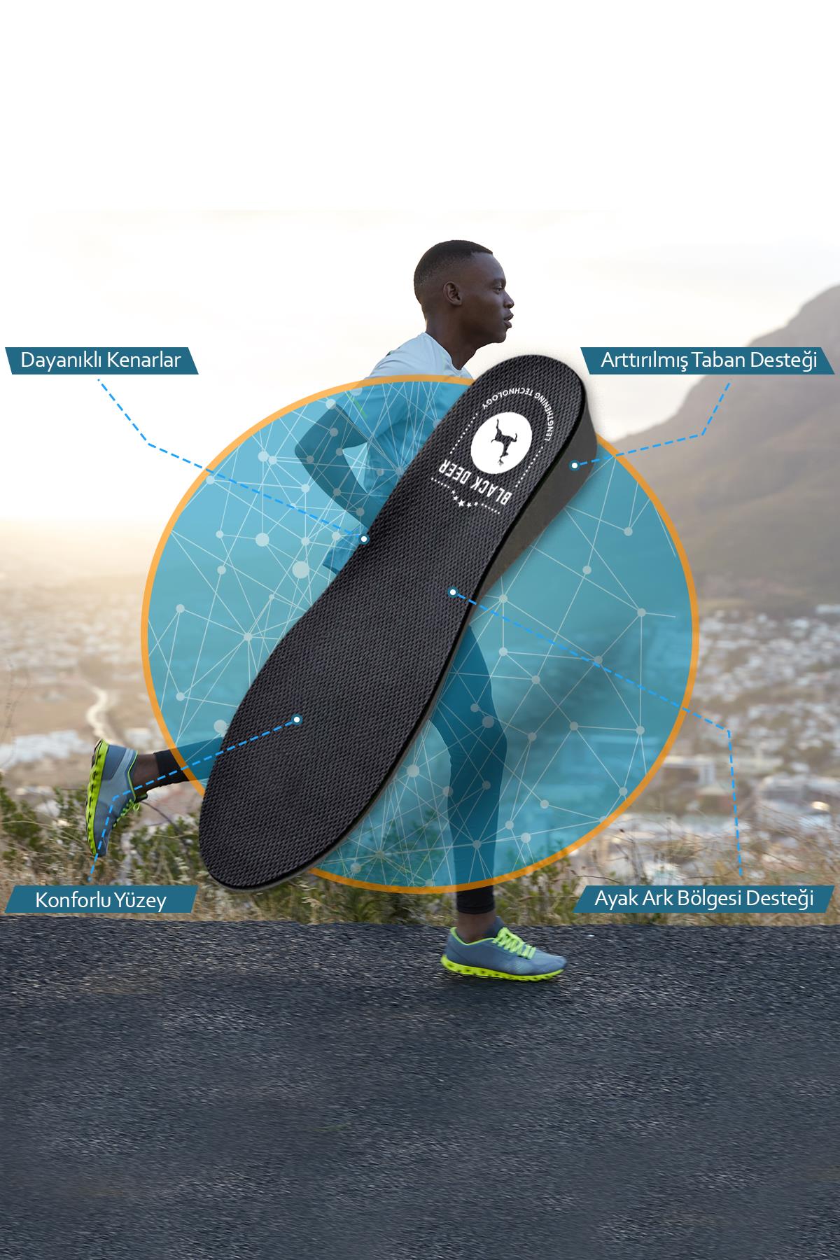 Black Deer Extender 4,5 Cm Siyah Boy Uzatıcı Tabanlık