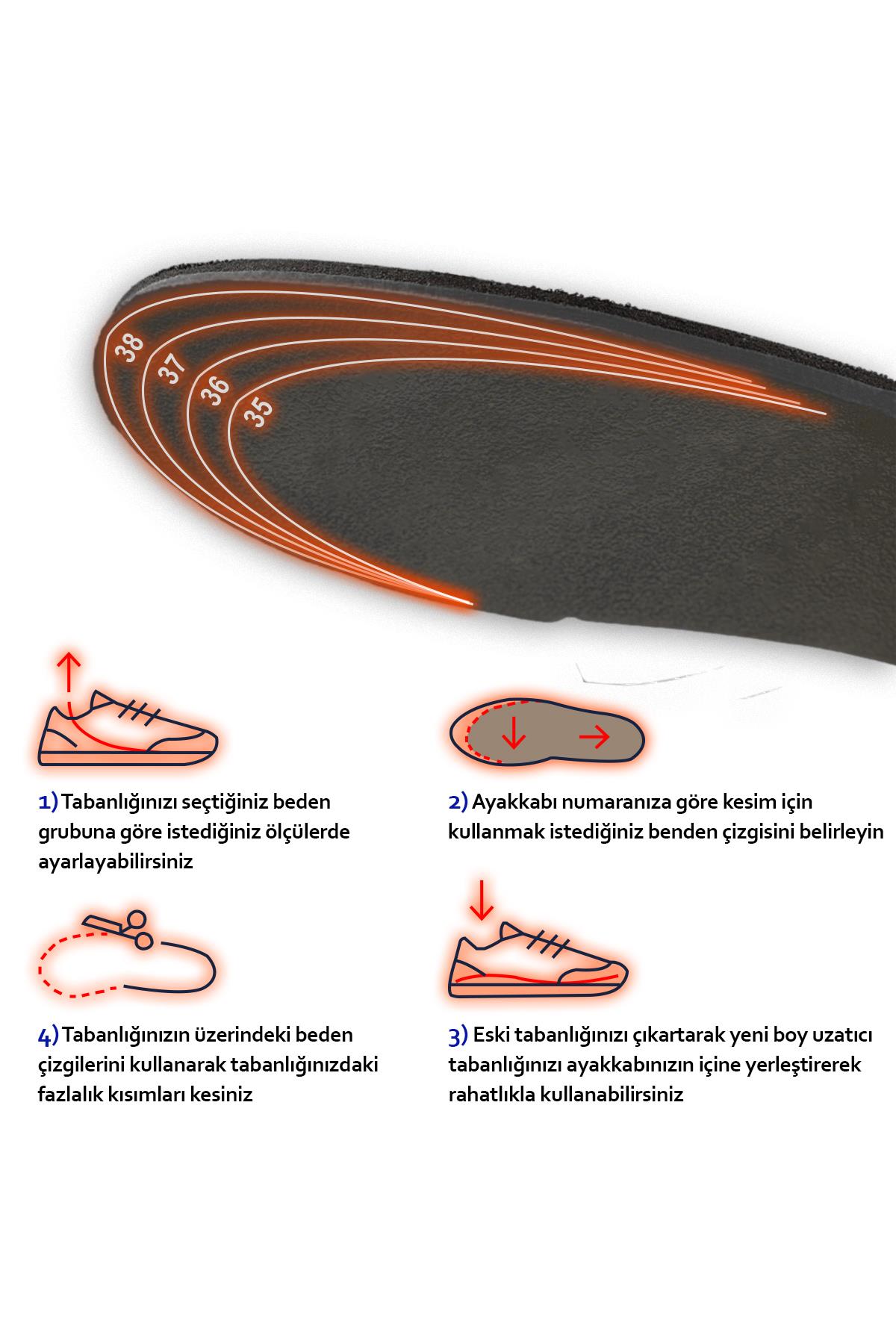 Black Deer Extender 4,5 Cm Siyah Boy Uzatıcı Tabanlık