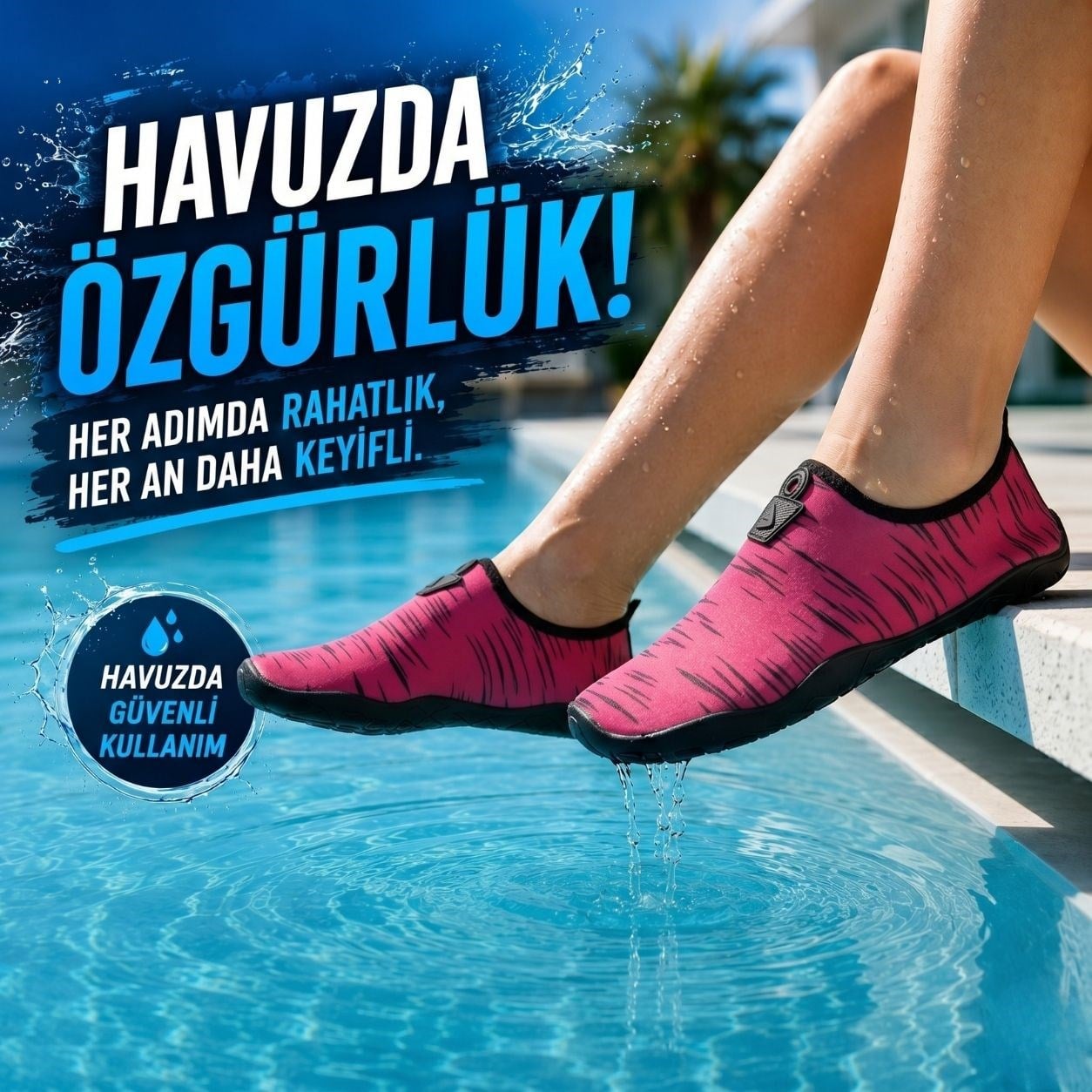 Black Deer Dreamy Pink-Black Multipurpose Beach and Sea Shoes