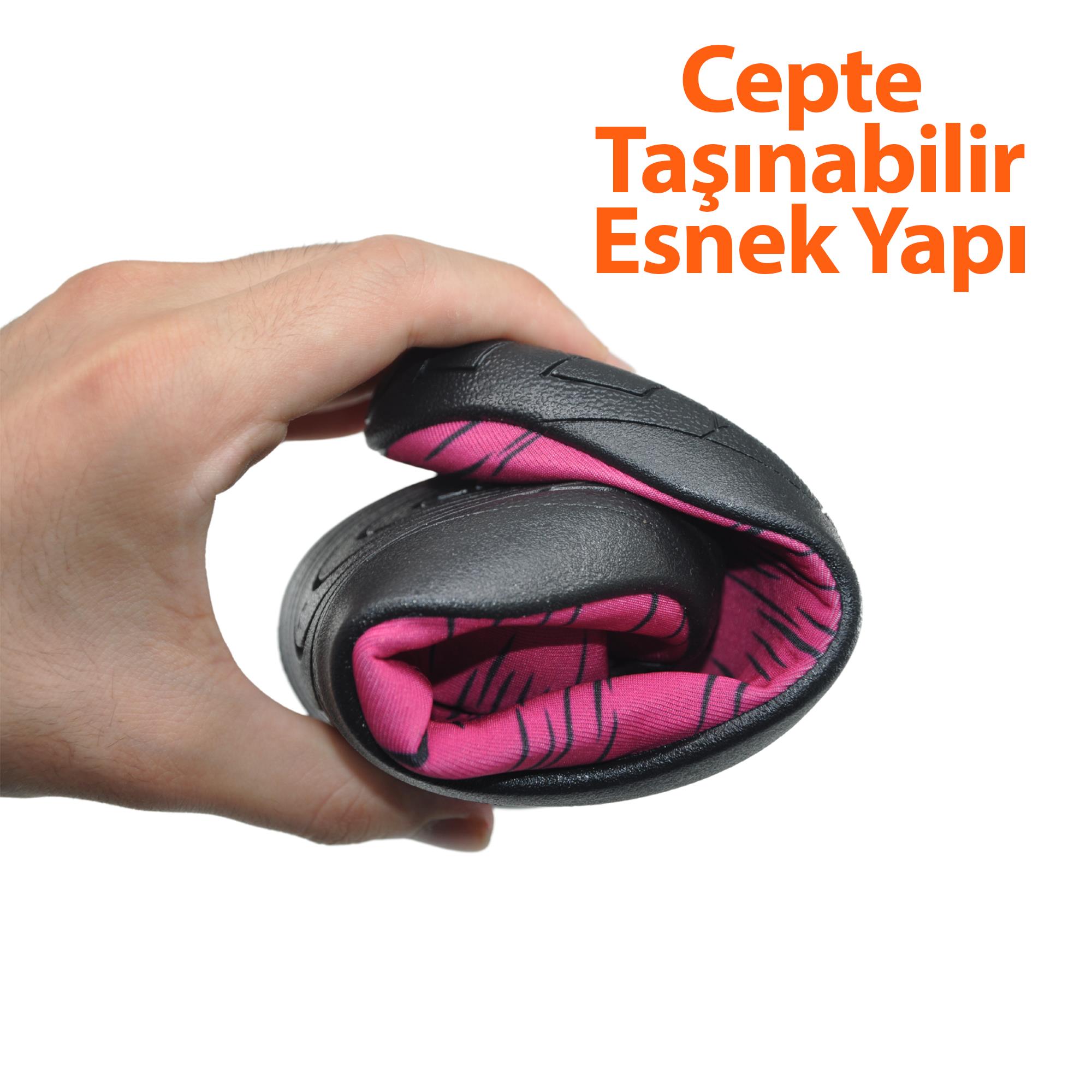 Black Deer Hayal Pembe-Siyah Çok Amaçlı Plaj ve Deniz Ayakkabısı