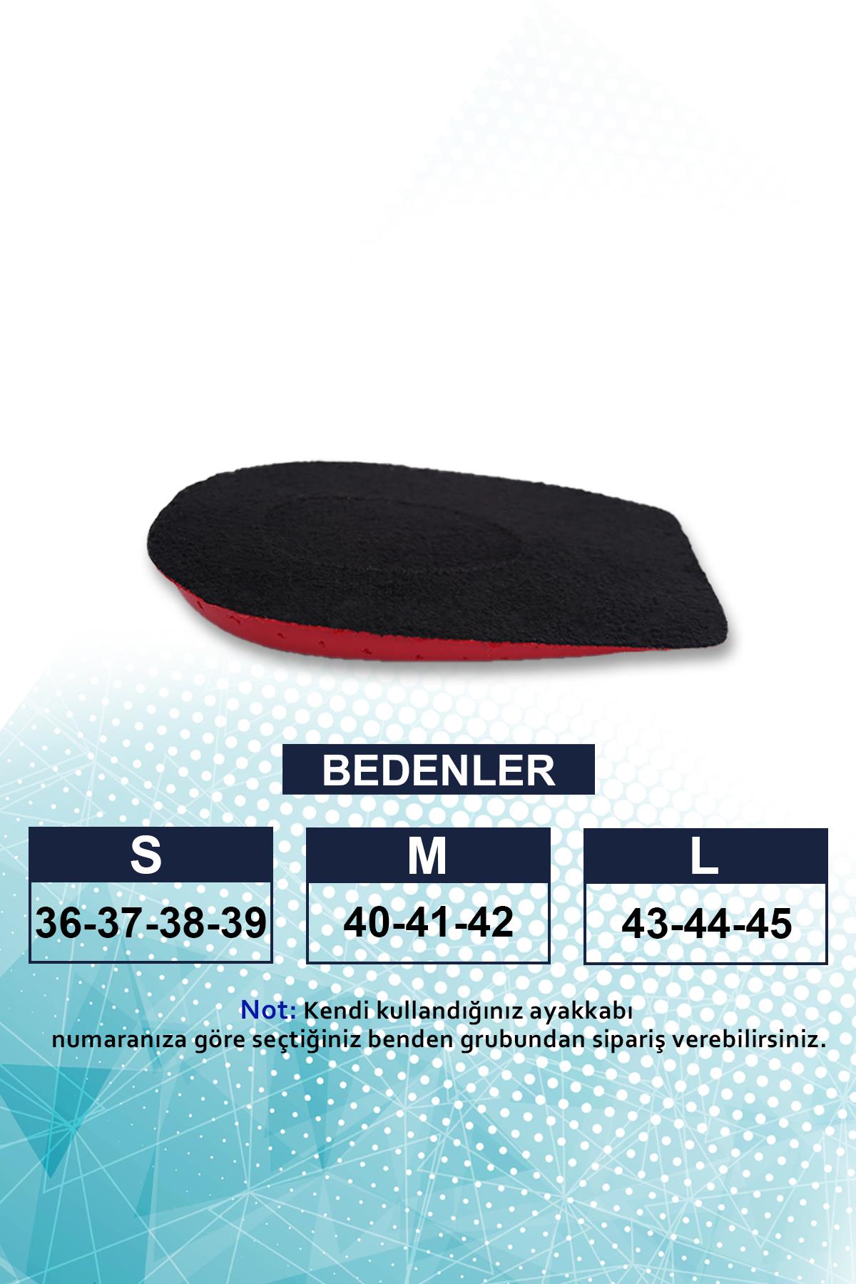 Black Deer Heelspur (Epin Topukluk) Siyah-Kırmızı Topuk Dikeni Tabanlık