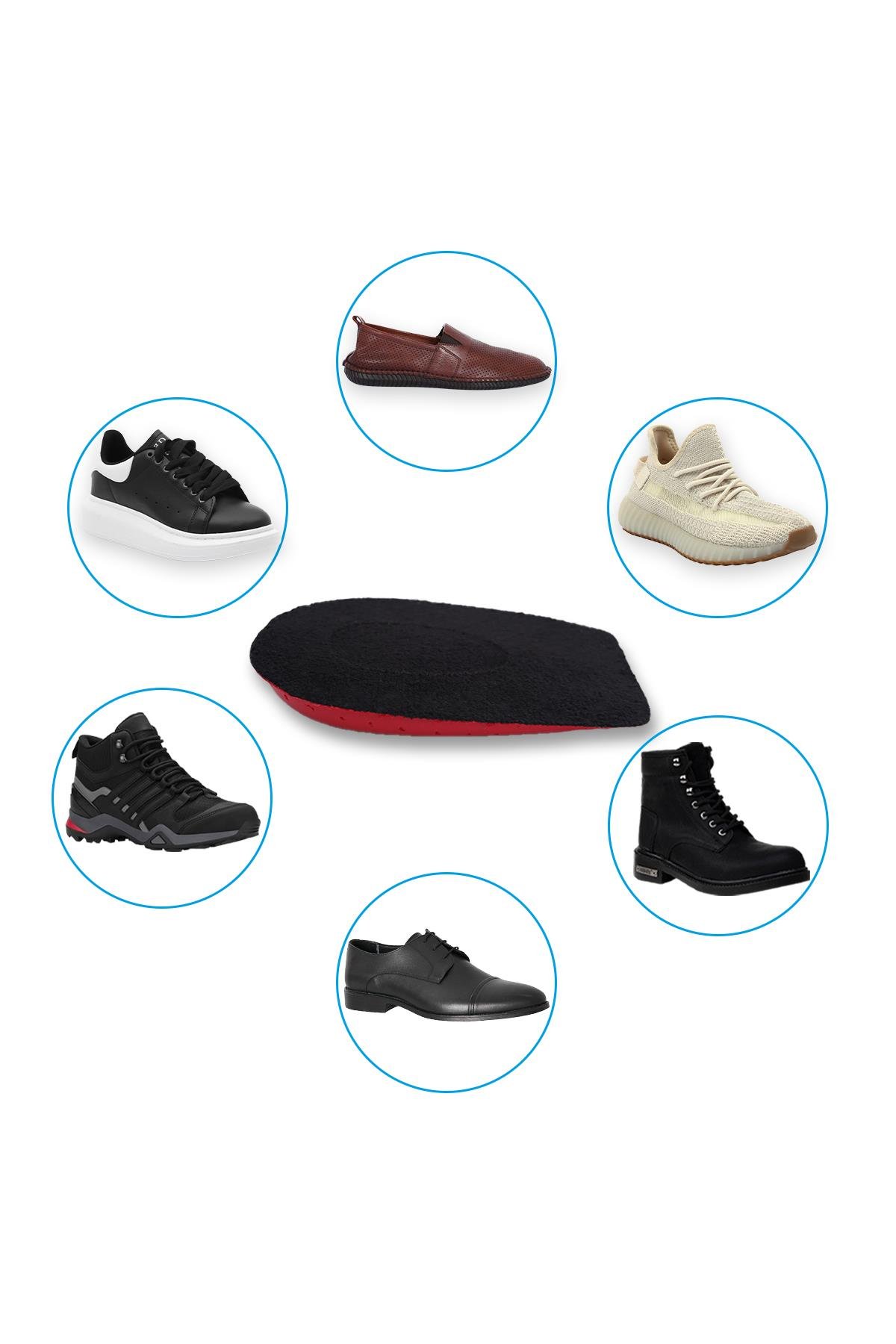 Black Deer Heelspur (Epin Topukluk) Siyah-Kırmızı Topuk Dikeni Tabanlık