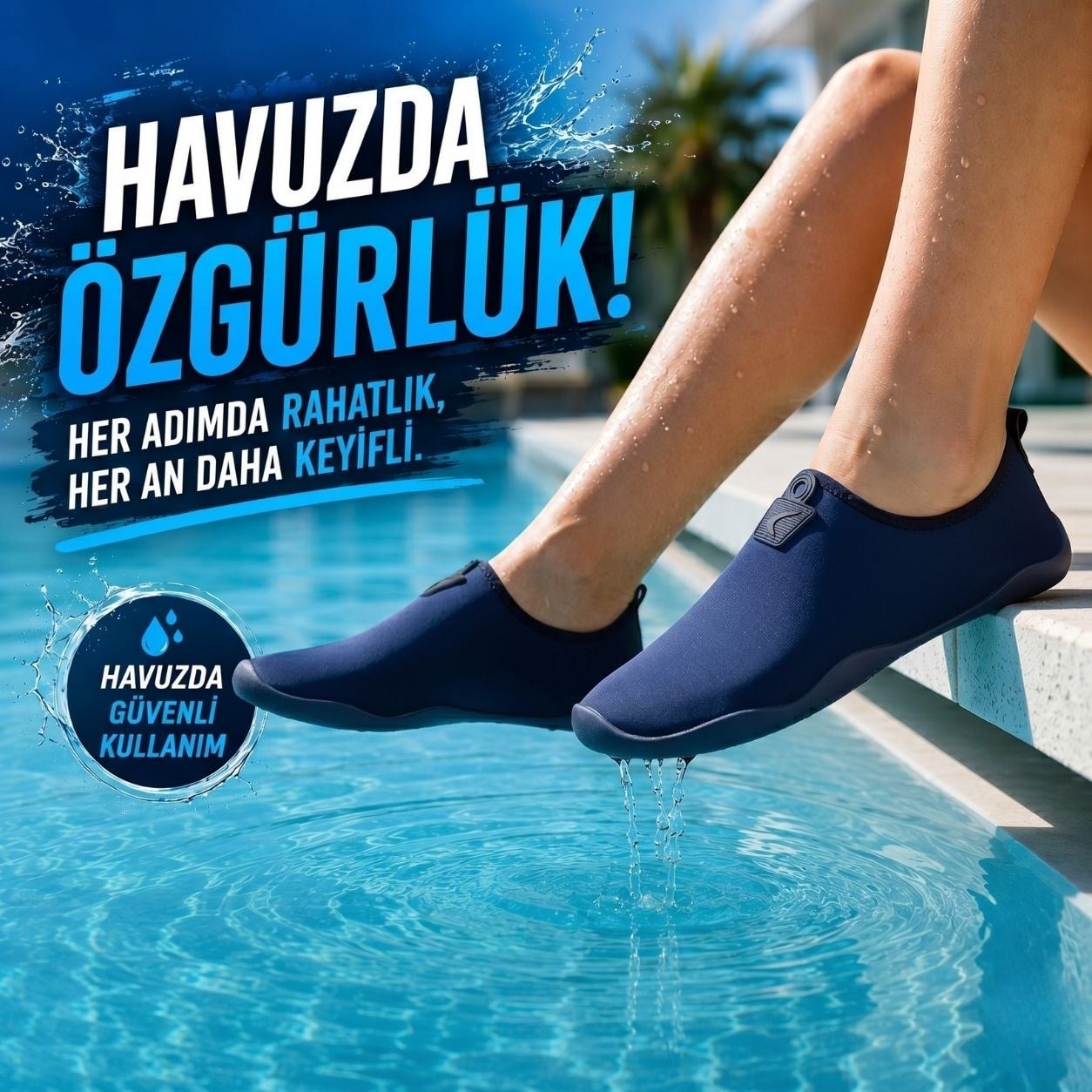 Black Deer Lab Navy Blue Multipurpose Beach and Sea Shoes