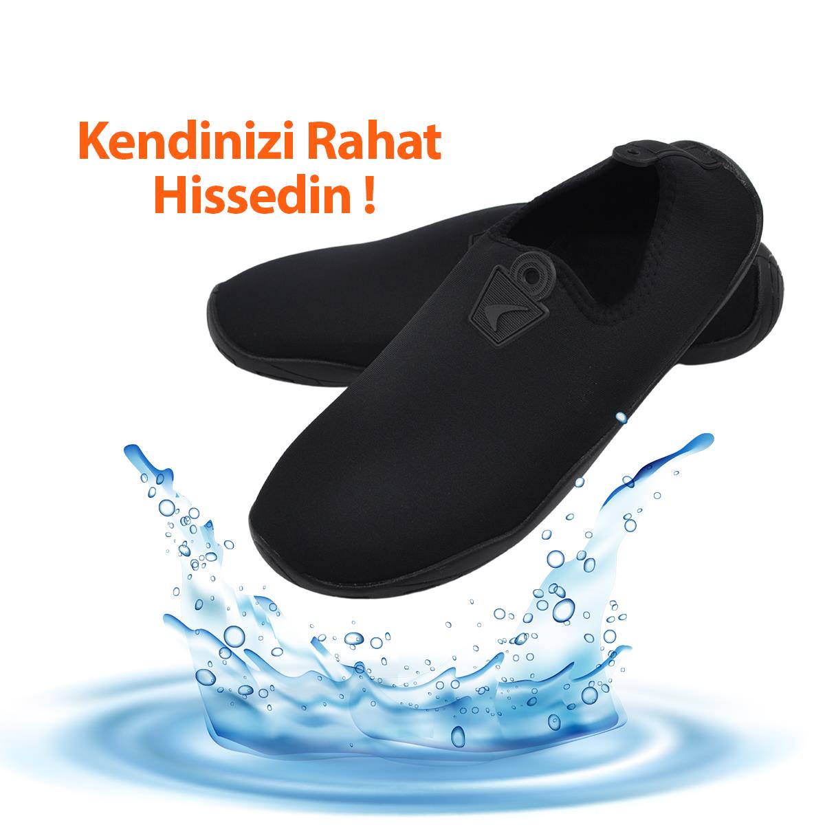 Black Deer Lab Siyah Çok Amaçlı Plaj ve Deniz Ayakkabısı