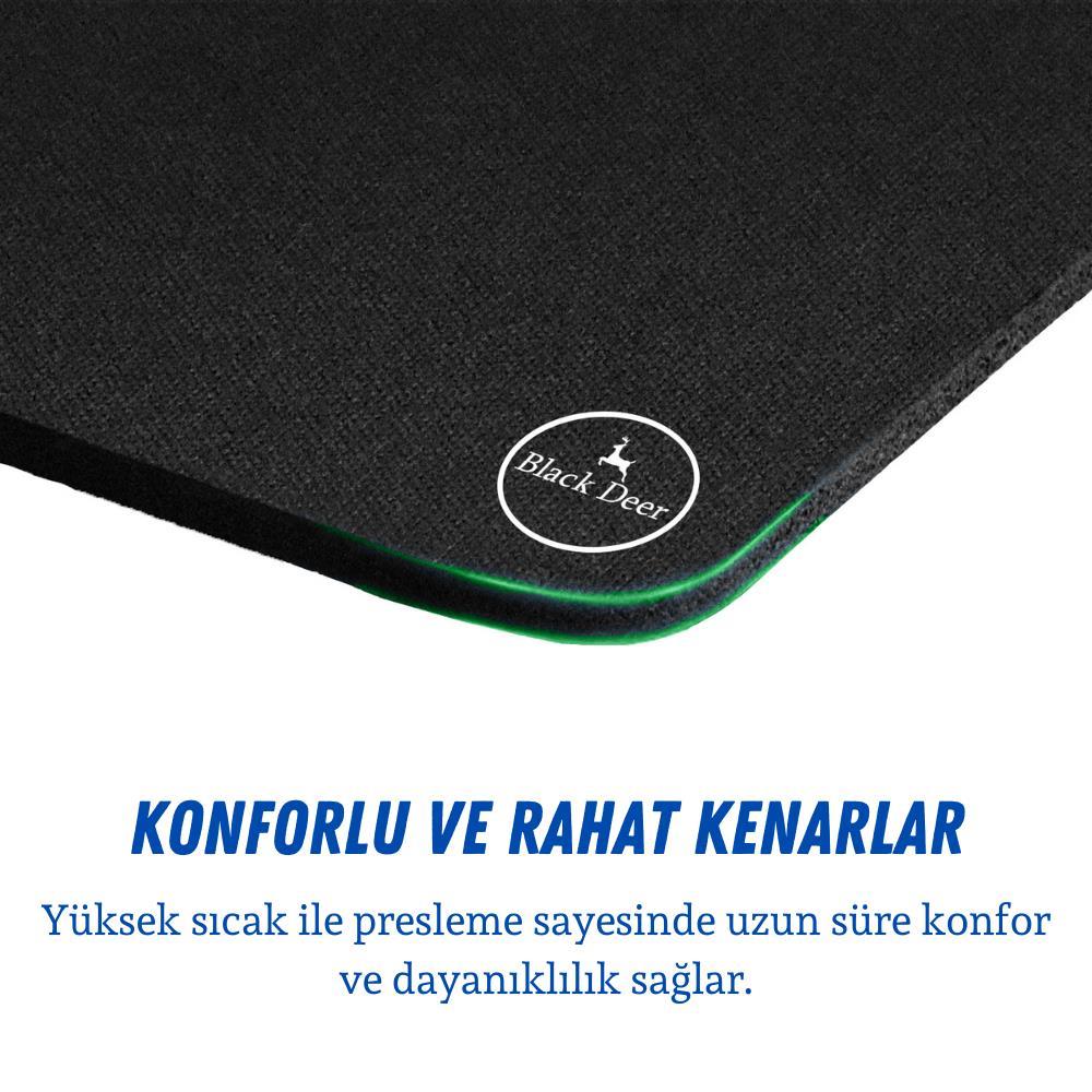 Black Deer Siyah 35x28 Large Boy Professional Gaming Ofis Mouse Pad Kaydırmaz Mouse Pad
