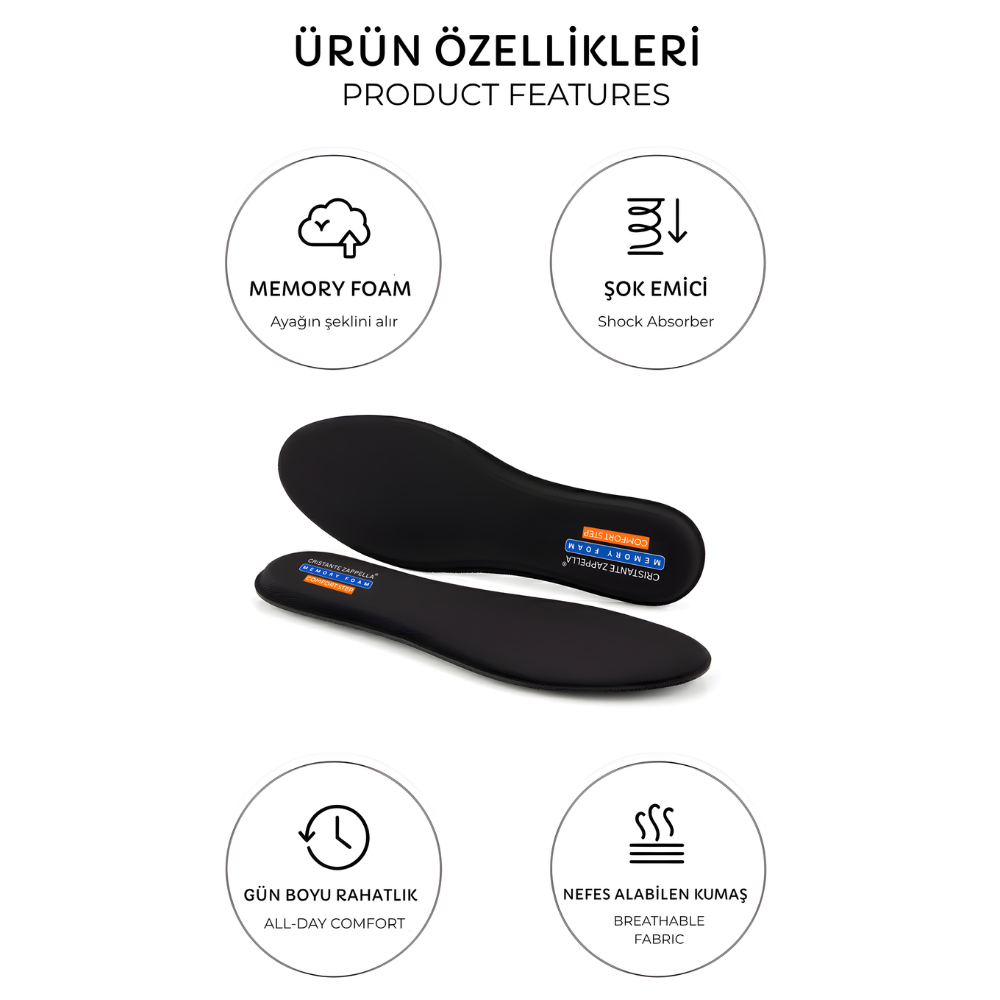 Comforstep Ortopedik Memory Tabanlık , Rahat Ayakkabı İç Tabanlık , Spor Ayakkabı Tabanlığı