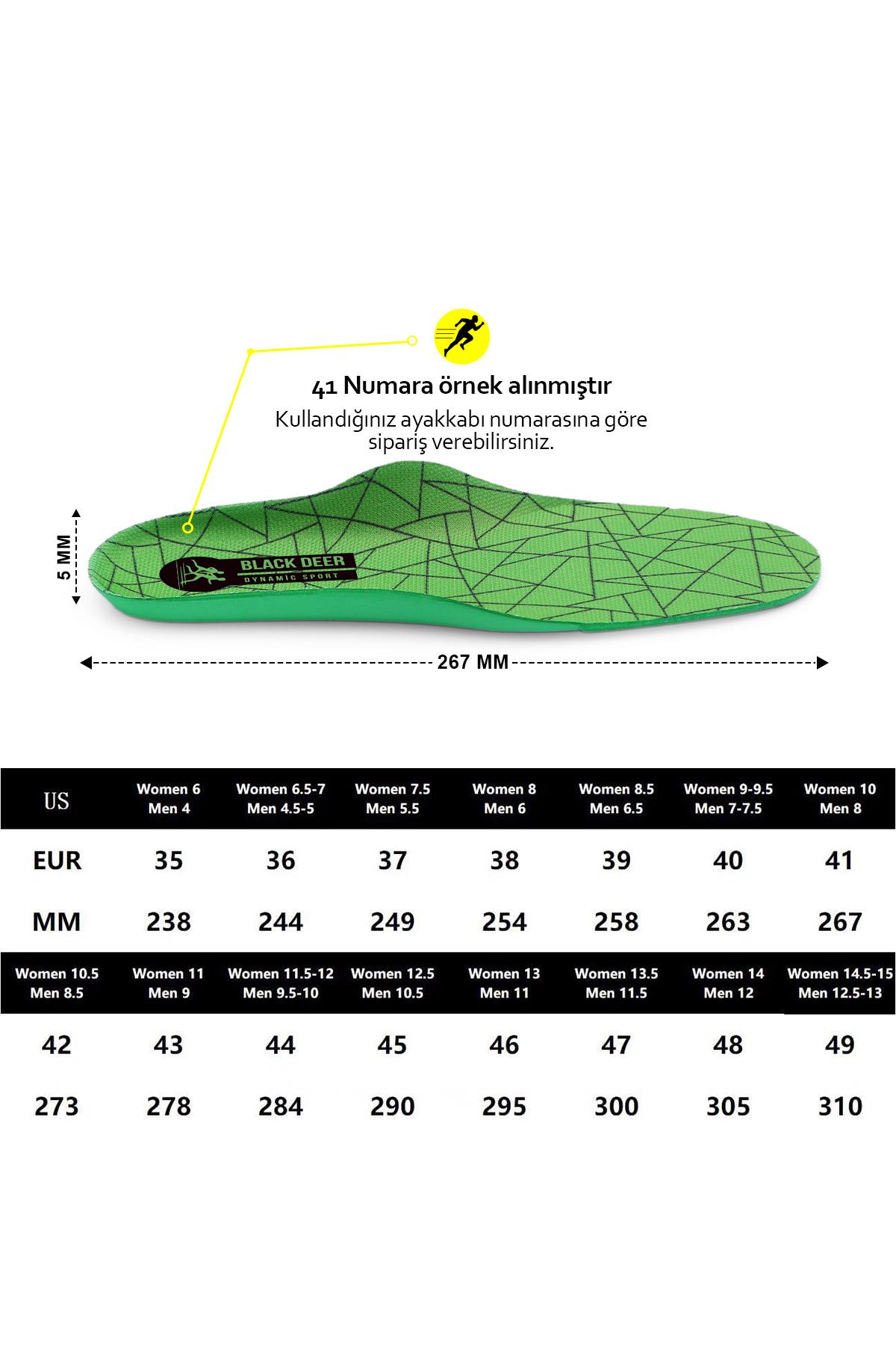Dynamic  Ayakkabı İç Tabanı ,Spor Tabanlık,Ayakkabı Tabanlığı,Erkek,Kadın,Yeşil Triangle